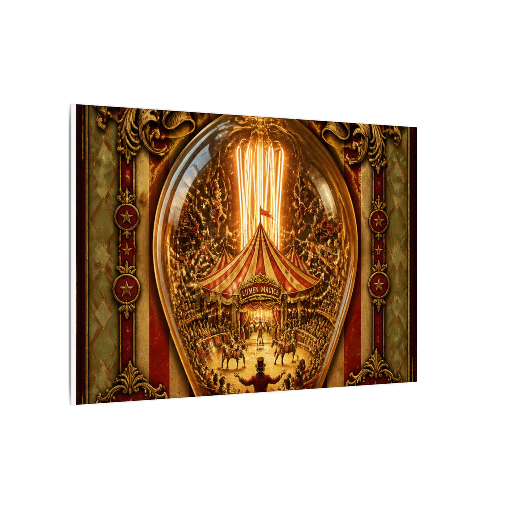 Light Bulb Circus Wall Art Canvas 16×20 Baroque Home Office Decor Maximalist Print