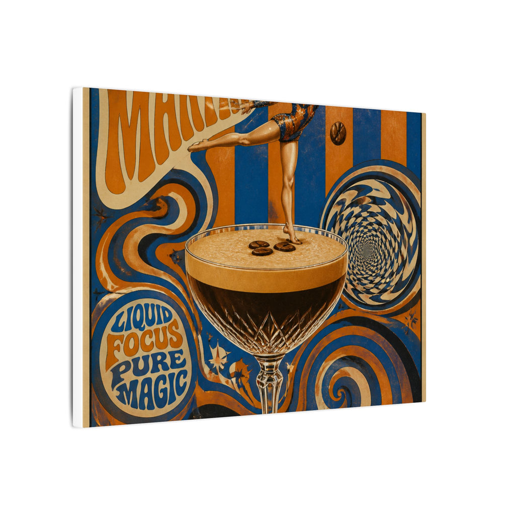 Espresso Martini Acrobat Wall Art Canvas 16×20 Psychedelic Cafe Decor Maximalist Print