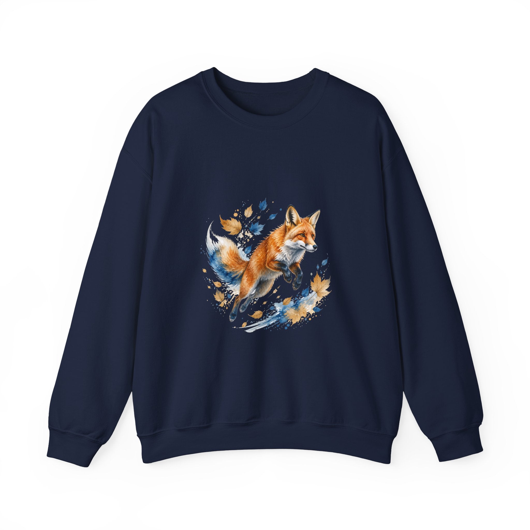 Matching Couple Sweatshirt - Fox & Rabbit Matching Couple Premium Fleece Sweatshirt Watercolor Art His Hers Birthday Gift - Design A