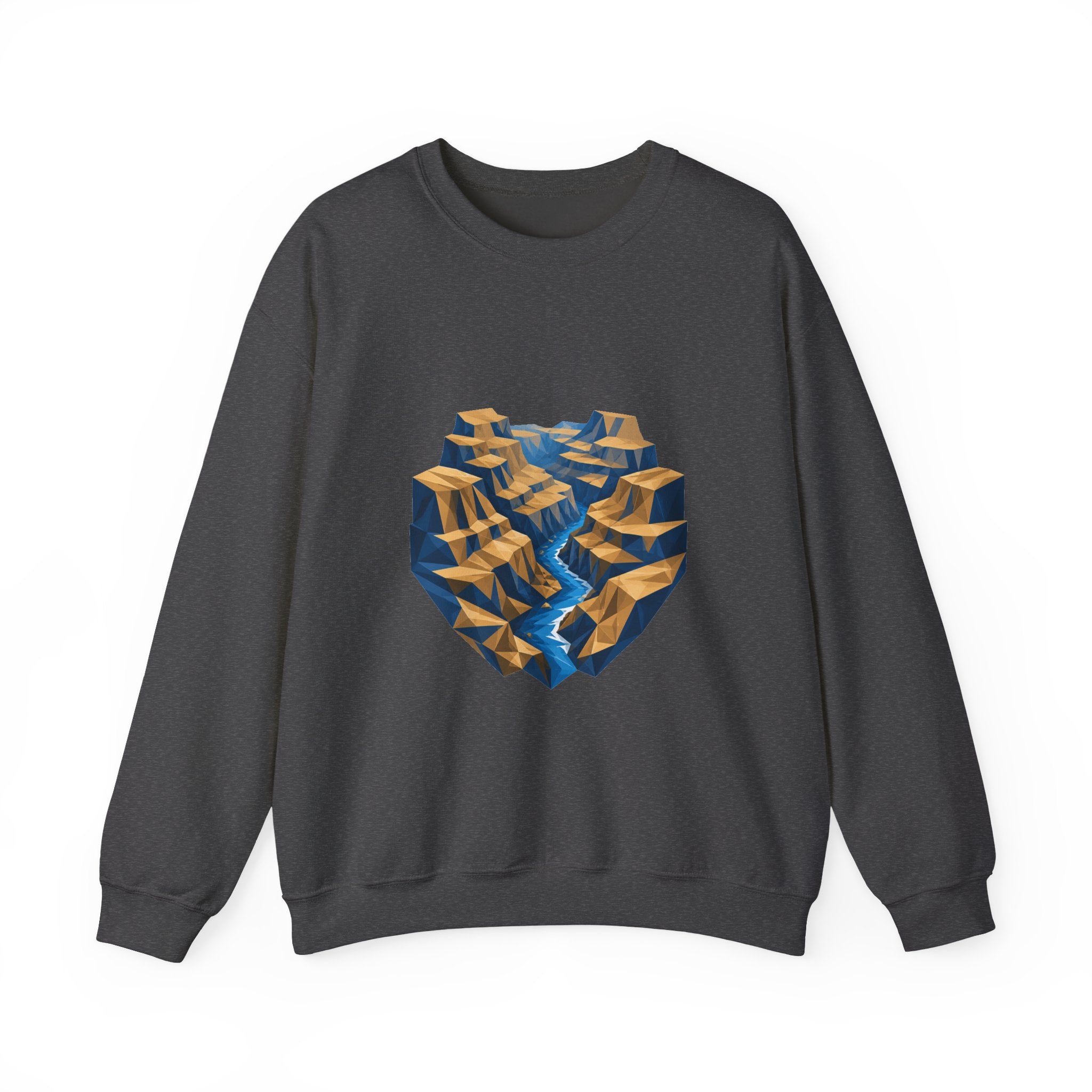 Matching Couple Sweatshirt - Lavender Fields & Canyon Matching Couple Comfort Colors Crew Geometric Art His Hers Love Gift - Design B