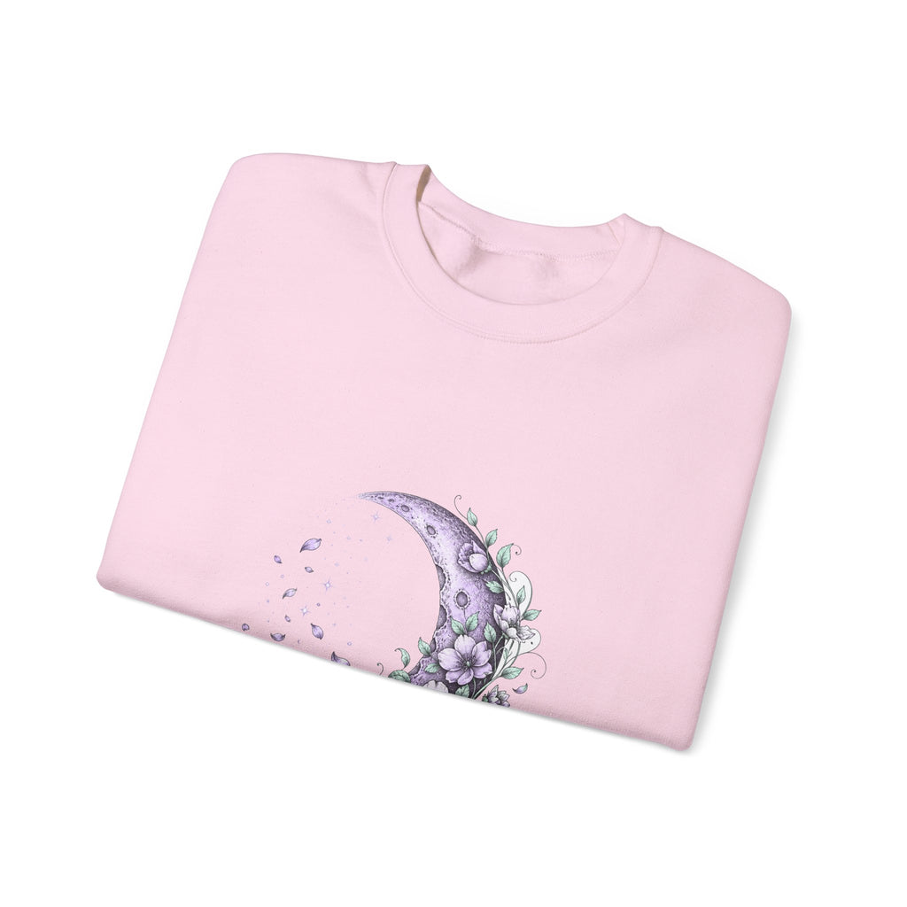 Matching Couple Sweatshirt - Waxing & Waning Moon Matching Couple Comfort Colors Crew Hand-Drawn Art His Hers Anniversary Gift - Design B