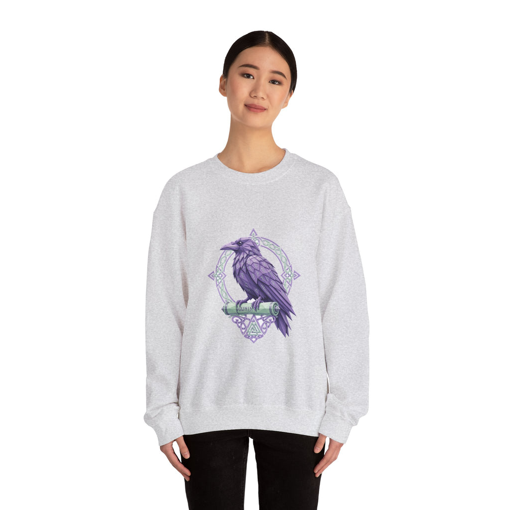 Matching Couple Sweatshirt - Huginn & Muninn Matching Couple Comfort Colors Crew Geometric Art His Hers Love Gift - Design B