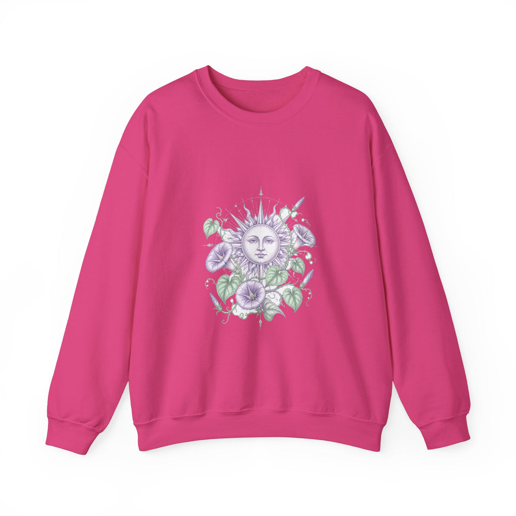 Matching Couple Sweatshirt - Sun & Moon Matching Couple Crewneck Sweatshirt Vintage Art His Hers Wedding Gift - Design B