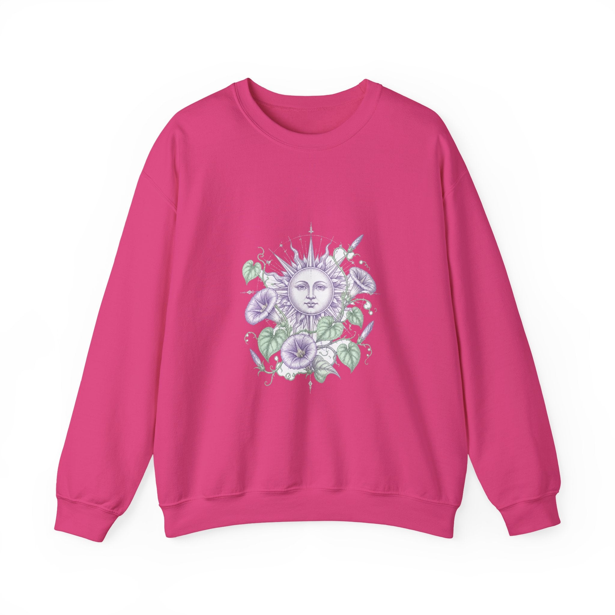 Matching Couple Sweatshirt - Sun & Moon Matching Couple Crewneck Sweatshirt Vintage Art His Hers Wedding Gift - Design B