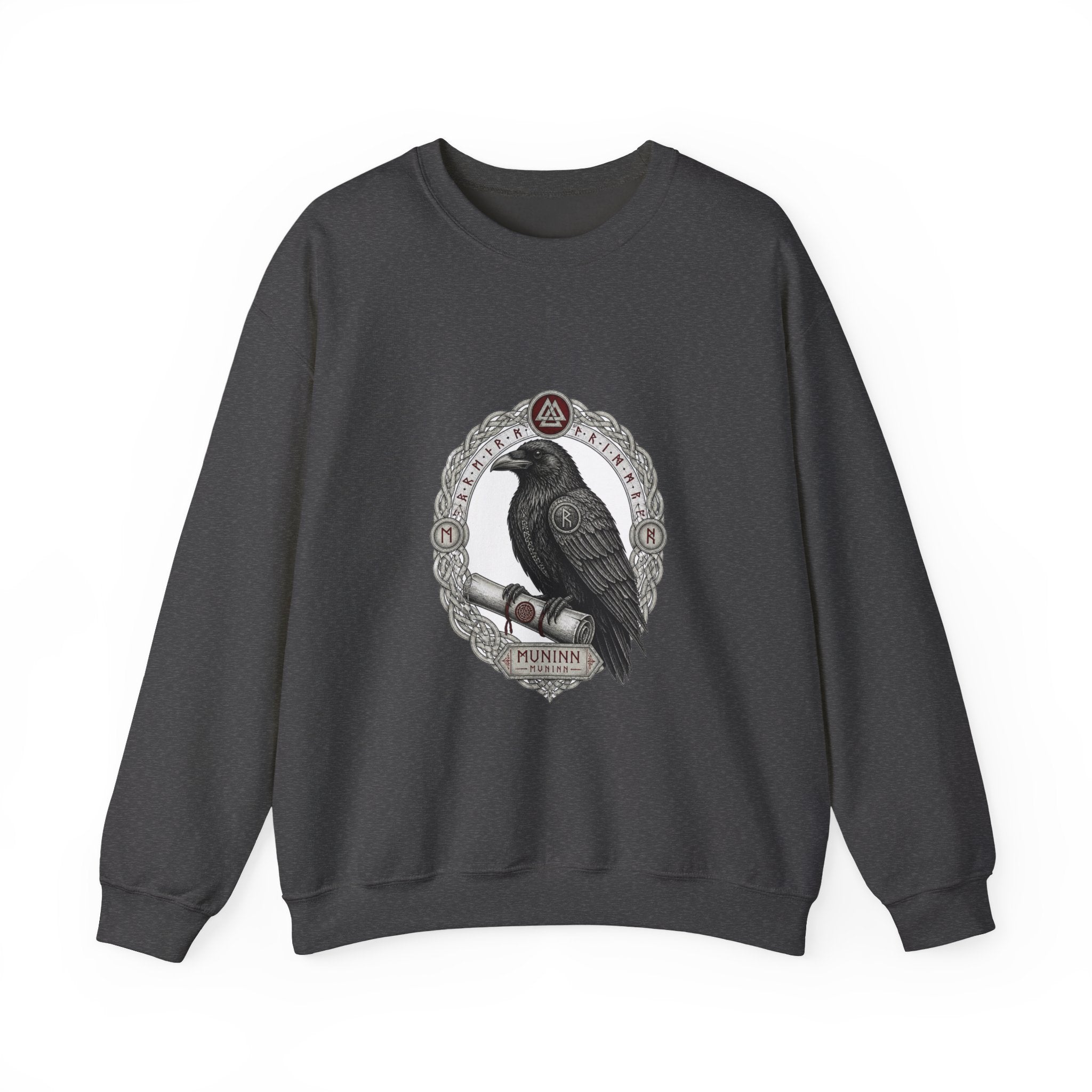 Matching Couple Sweatshirt - Huginn & Muninn Matching Couple Comfort Colors Crew Vintage Art His Hers Honeymoon Gift - Design B