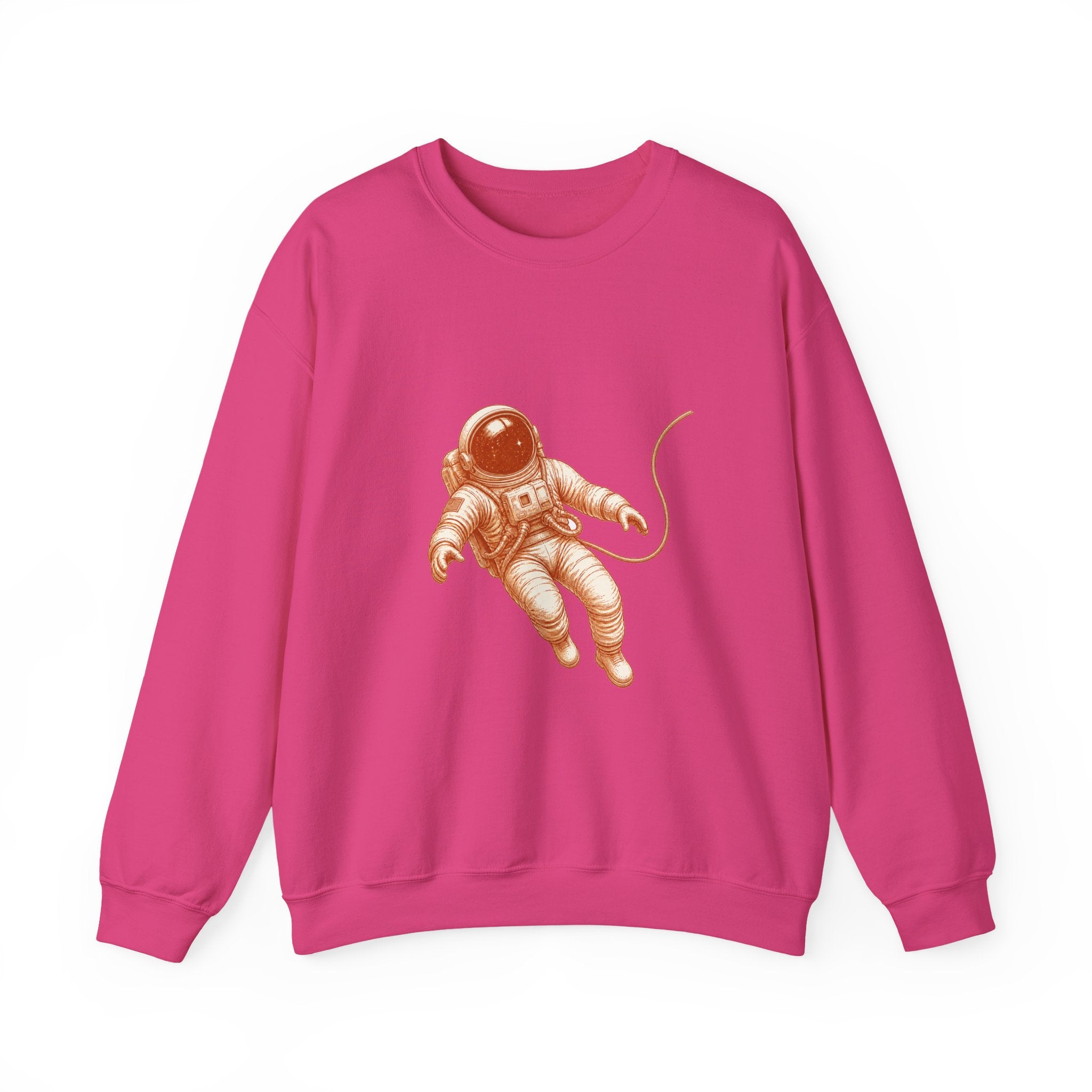 Matching Couple Sweatshirt - Astronaut & Planet Matching Couple Comfort Colors Crew Vintage Art His Hers Honeymoon Gift - Design A