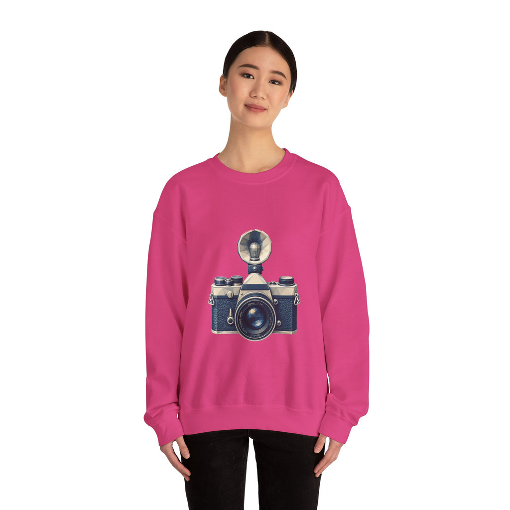 Matching Couple Sweatshirt - Camera & Film Matching Couple Comfort Colors Crew Geometric Art His Hers Love Gift - Design A