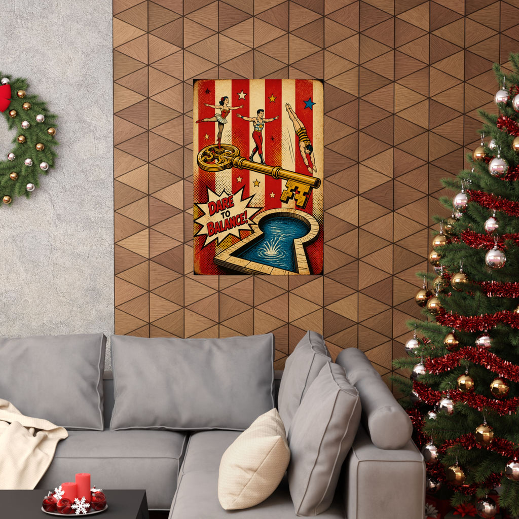 Giant Key Performance Wall Art Poster 24×36 Pop Art Restaurant Decor Maximalist Print