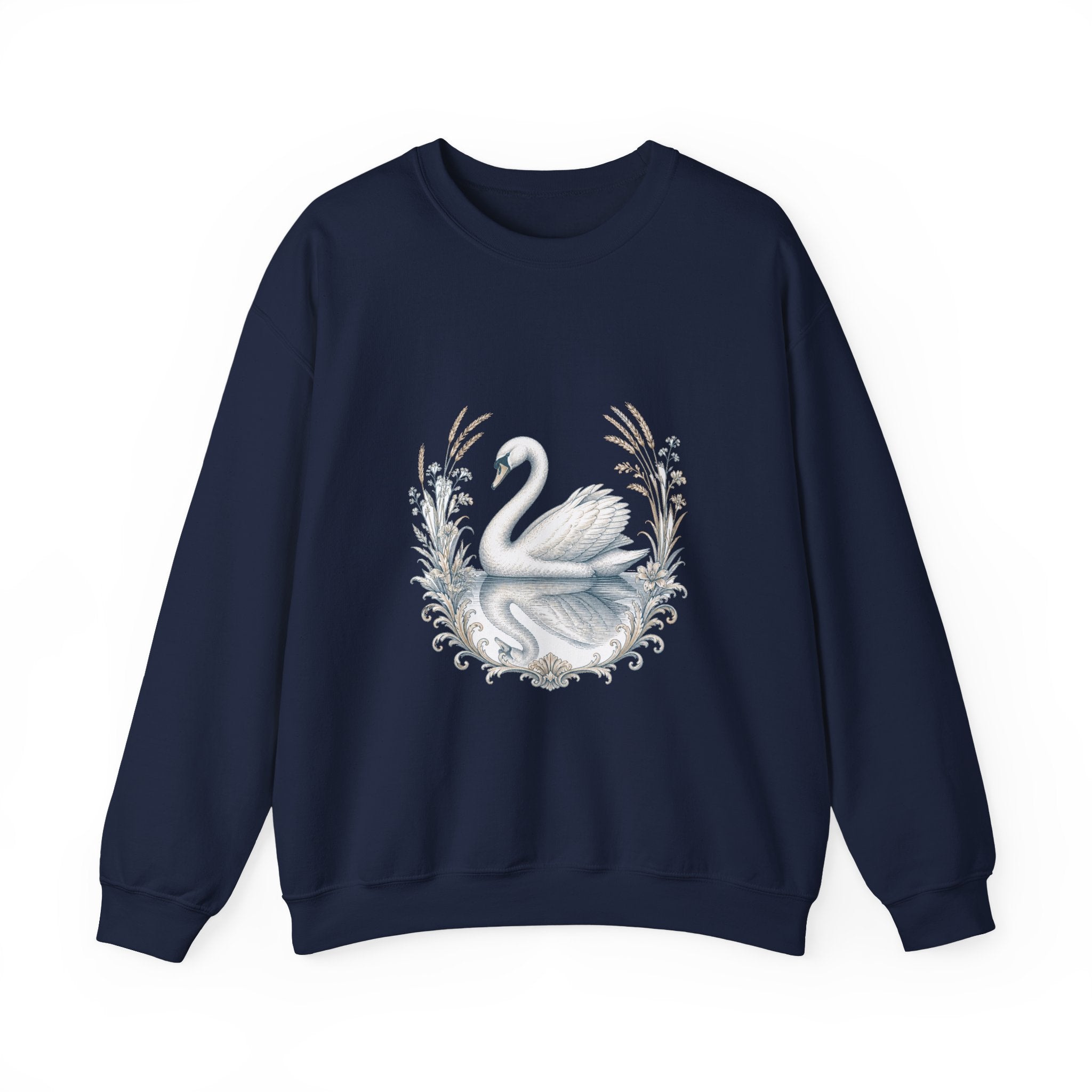 Matching Couple Sweatshirt - Raven & Swan Matching Couple Comfort Colors Crew Vintage Art His Hers Honeymoon Gift - Design B