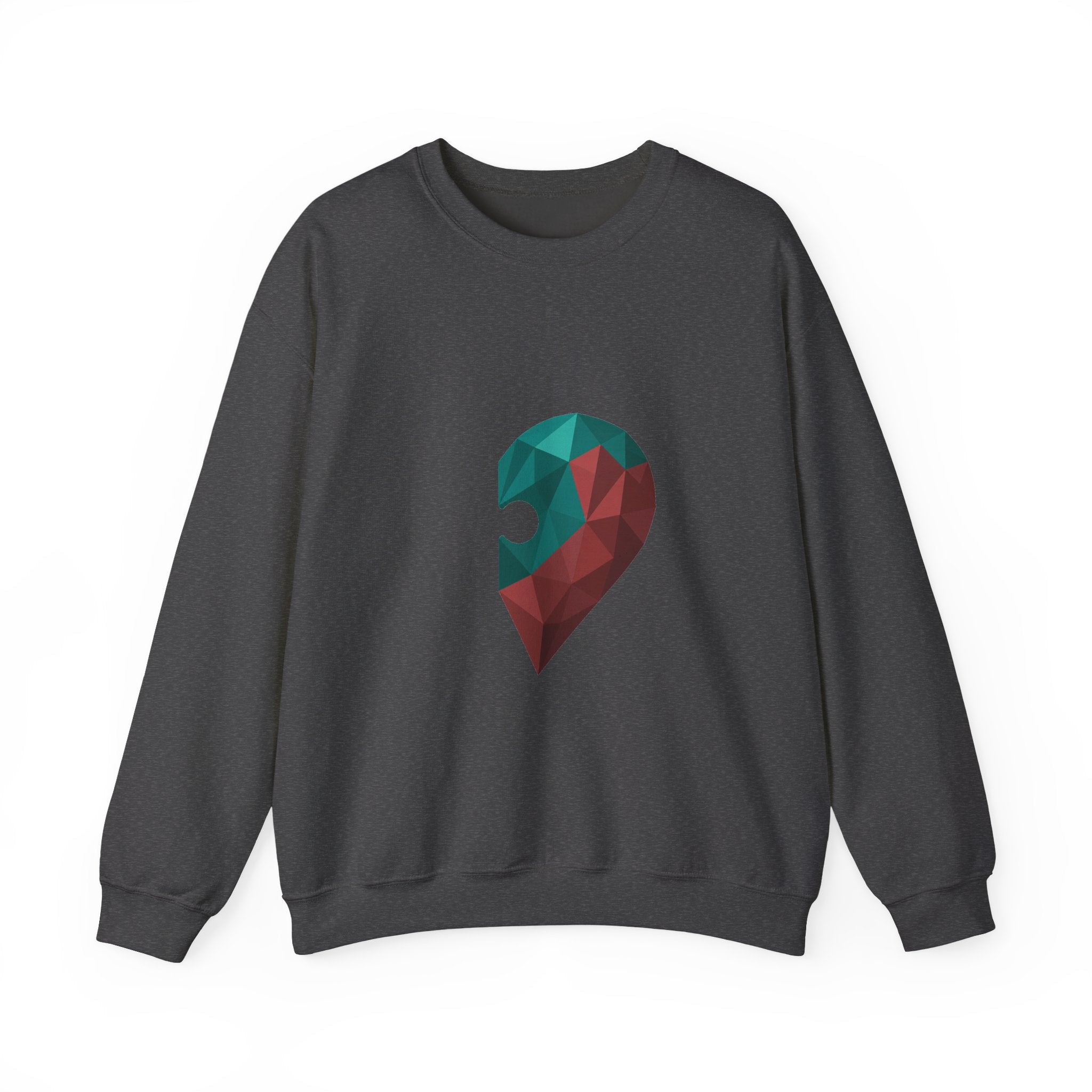 Matching Couple Sweatshirt - Puzzle Pieces Matching Couple Premium Fleece Sweatshirt Geometric Art His Hers Love Gift - Design B