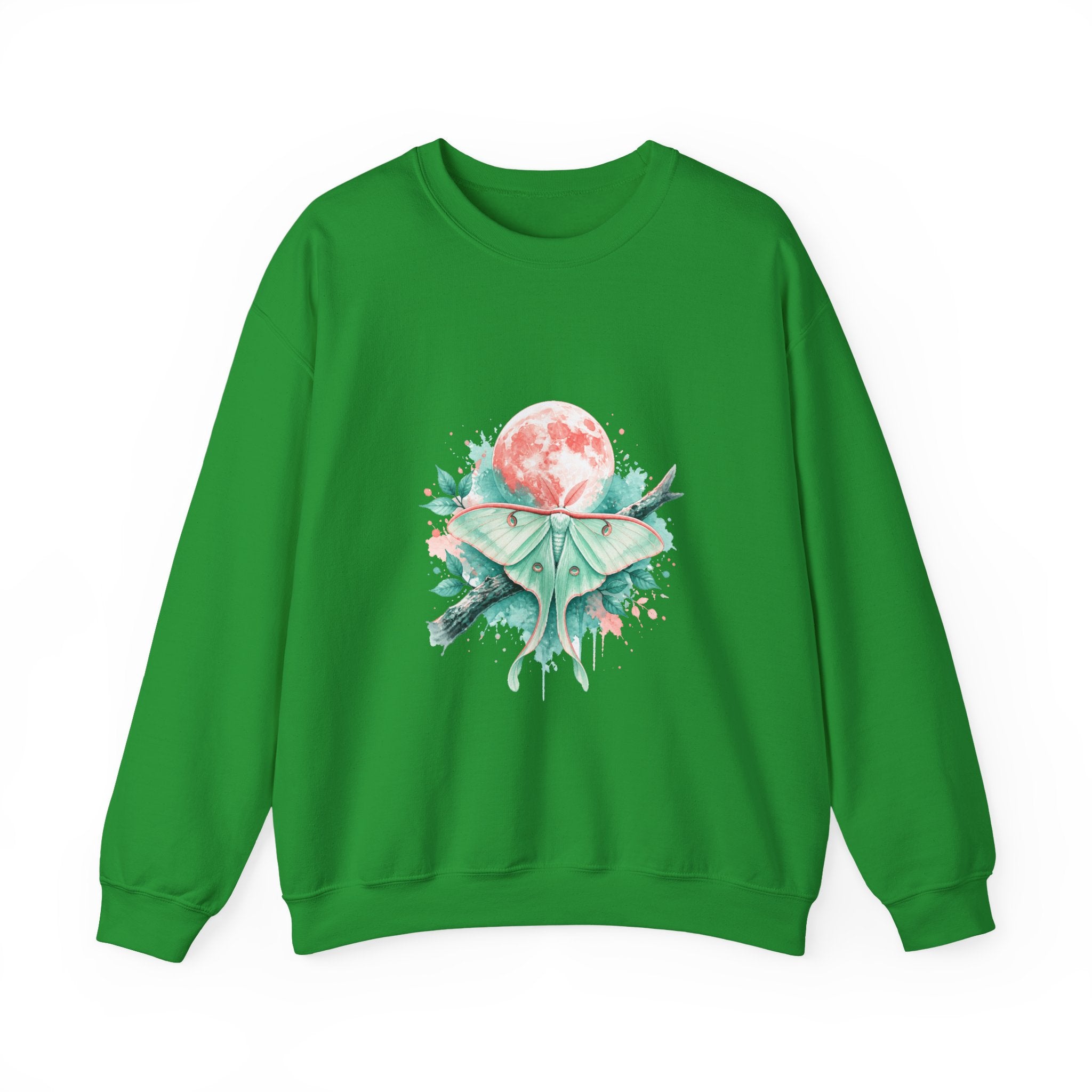 Matching Couple Sweatshirt - Butterfly & Moth Matching Couple Crewneck Sweatshirt Watercolor Art His Hers Engagement Gift - Design B