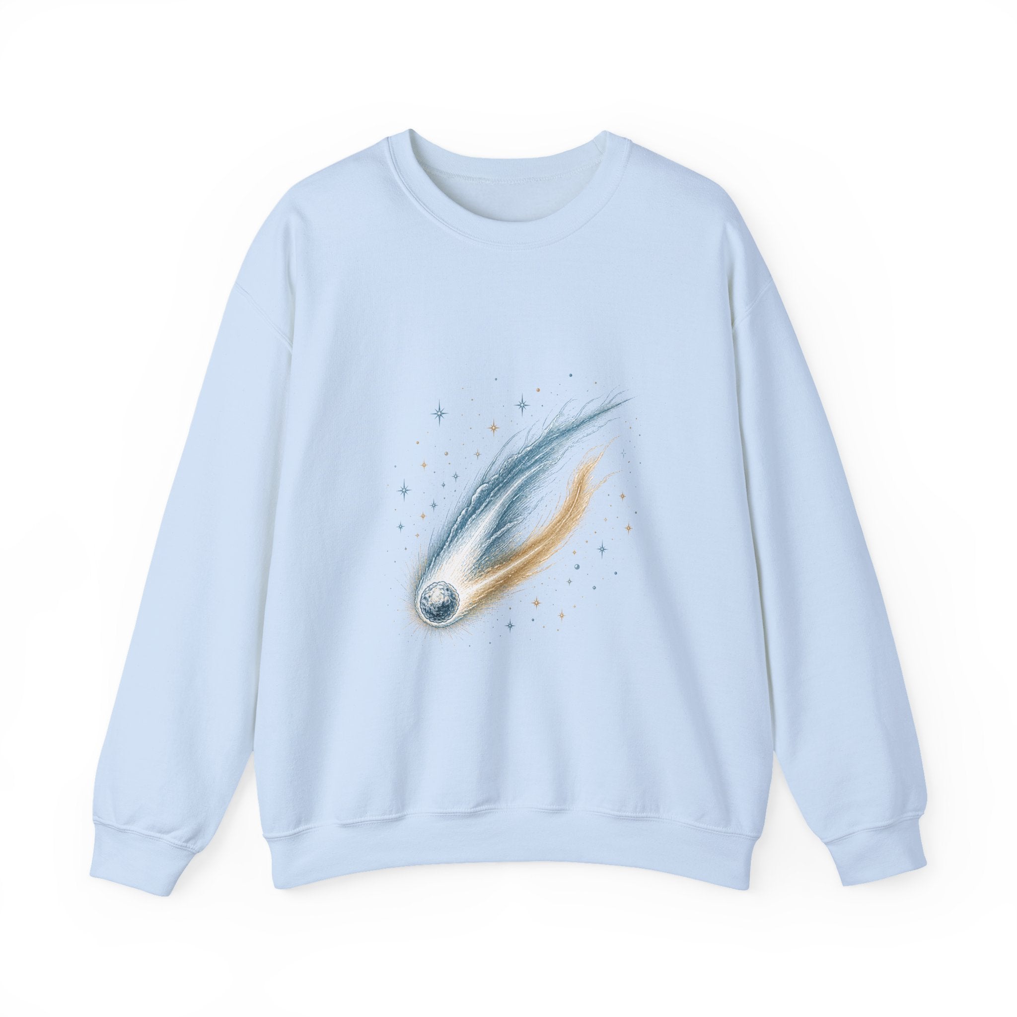 Matching Couple Sweatshirt - Comet & Asteroid Matching Couple Premium Fleece Sweatshirt Hand-Drawn Art His Hers Anniversary Gift - Design A