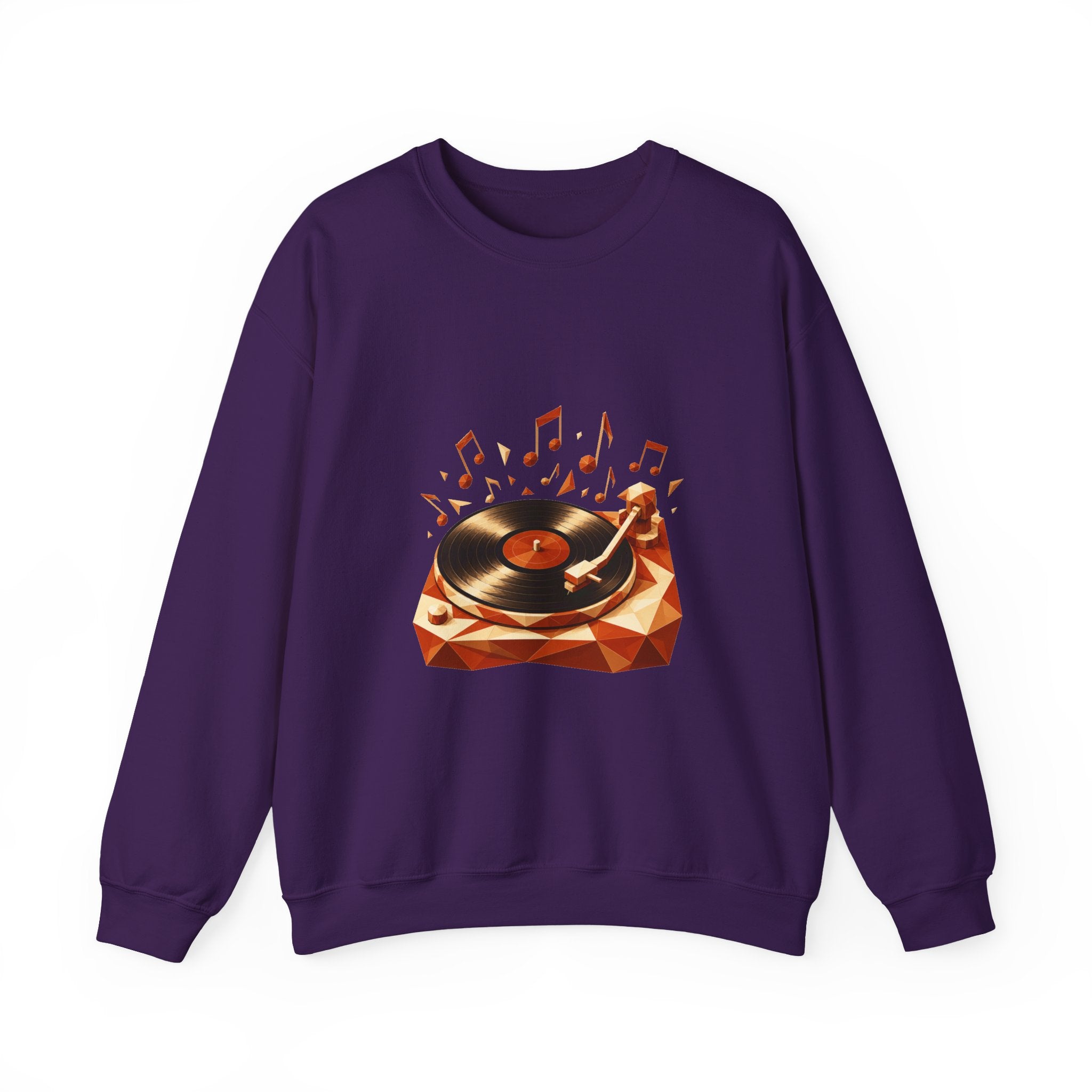 Matching Couple Sweatshirt - Vinyl & Cassette Matching Couple Premium Fleece Sweatshirt Geometric Art His Hers Love Gift - Design A