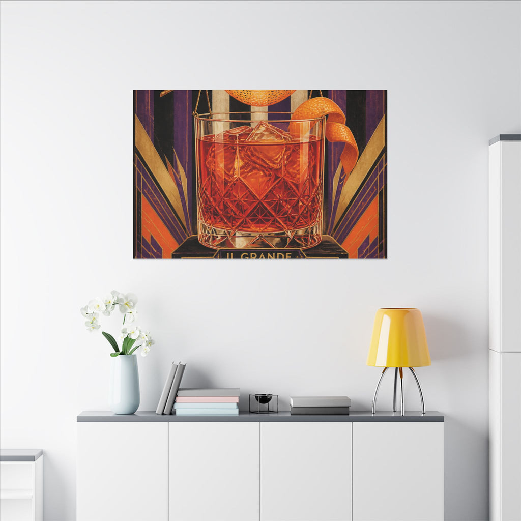 Negroni Trapeze Act Wall Art Canvas 16×20 Art Deco Entryway Decor Maximalist Print