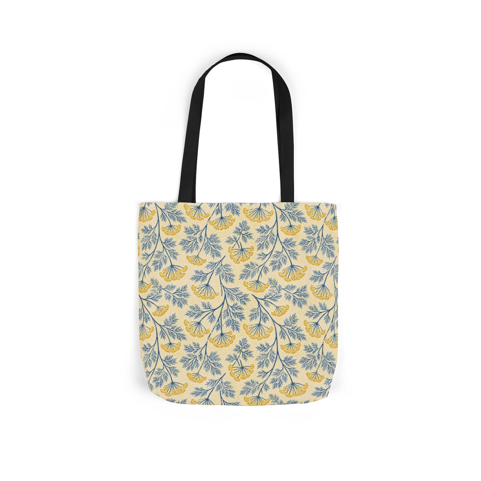 Dill Fronds Canvas Tote Bag Mediterranean Kitchen Linocut Design Italian Cottagecore Gift