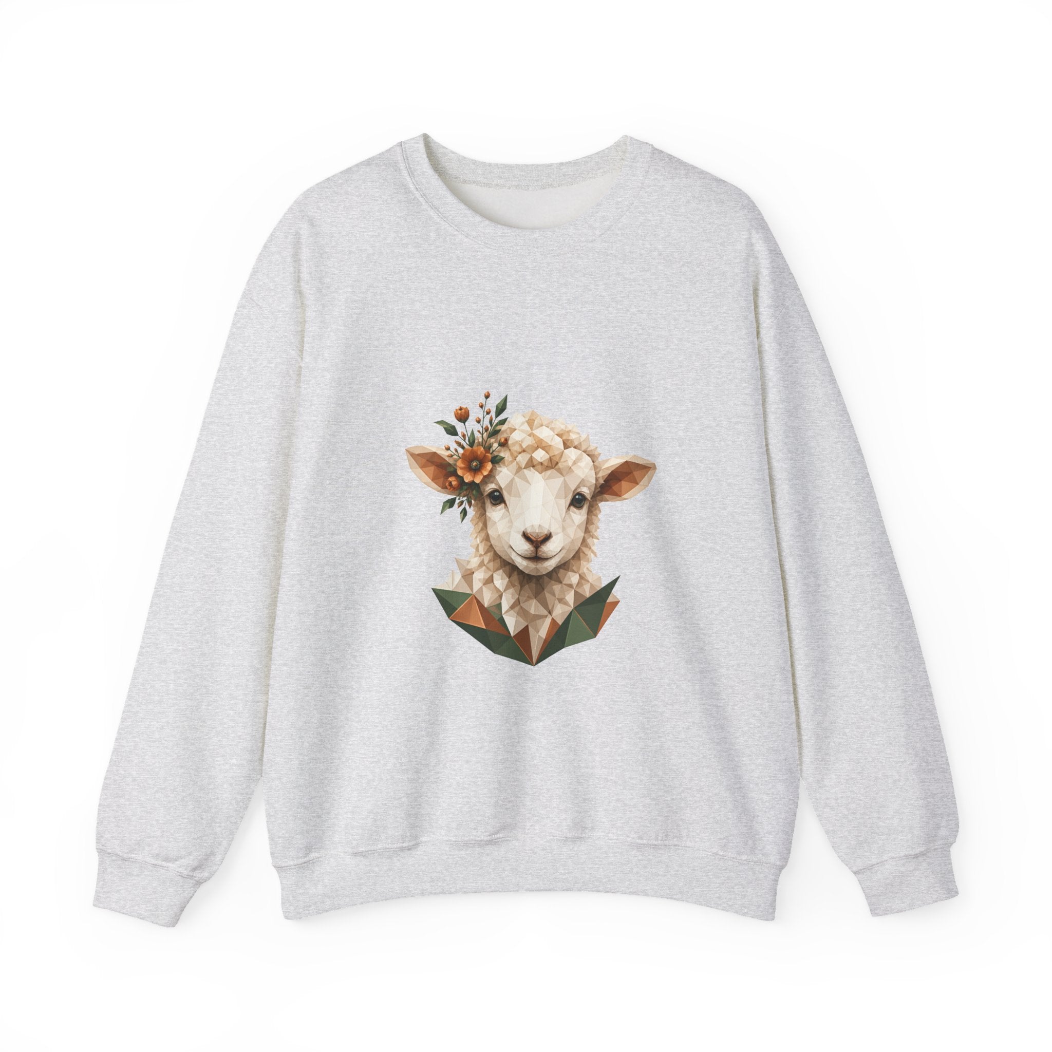Matching Couple Sweatshirt - Lion & Lamb Matching Couple Comfort Colors Crew Geometric Art His Hers Love Gift - Design B