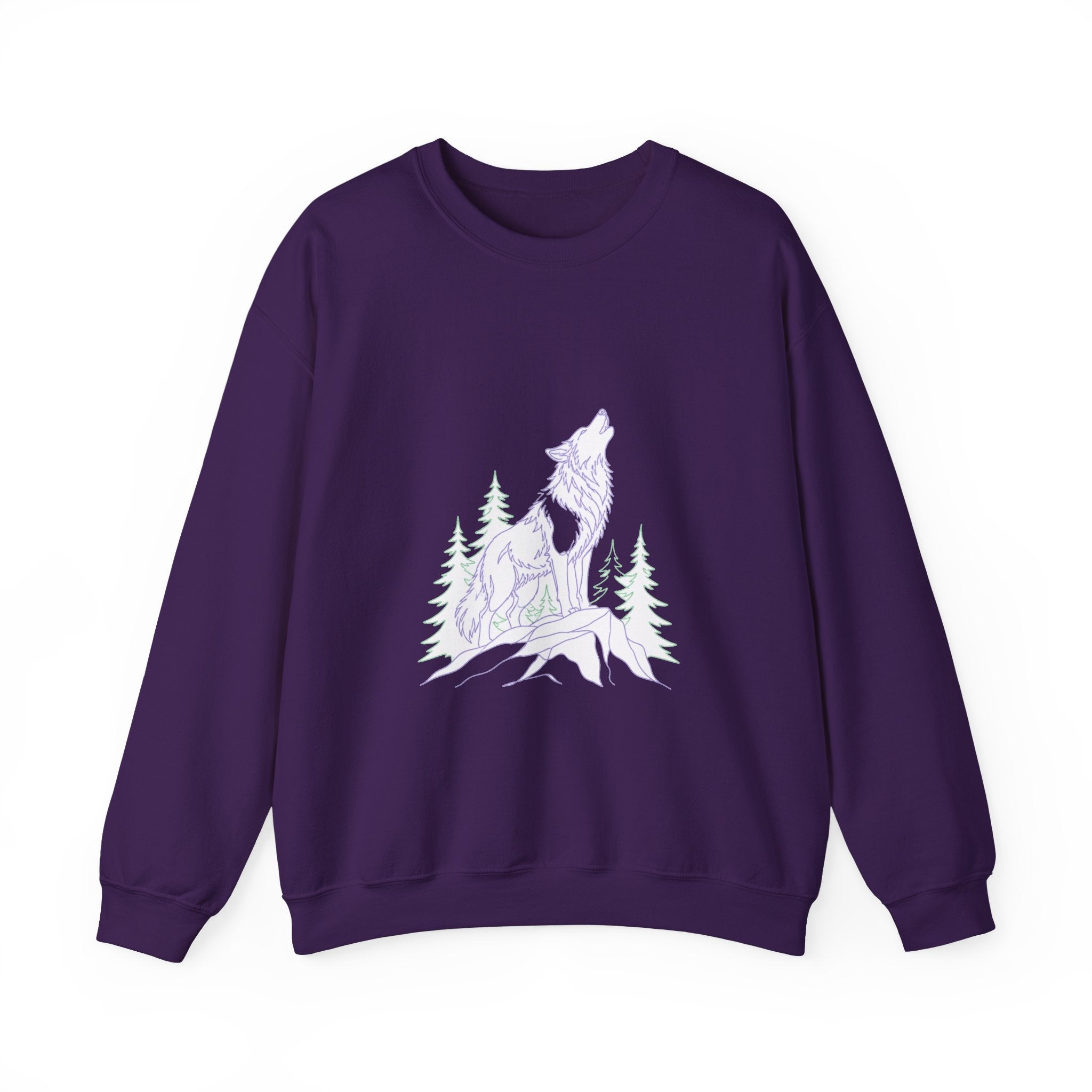 Matching Couple Sweatshirt - Wolf & Dove Matching Couple Premium Fleece Sweatshirt Minimalist Art His Hers Christmas Gift - Design A