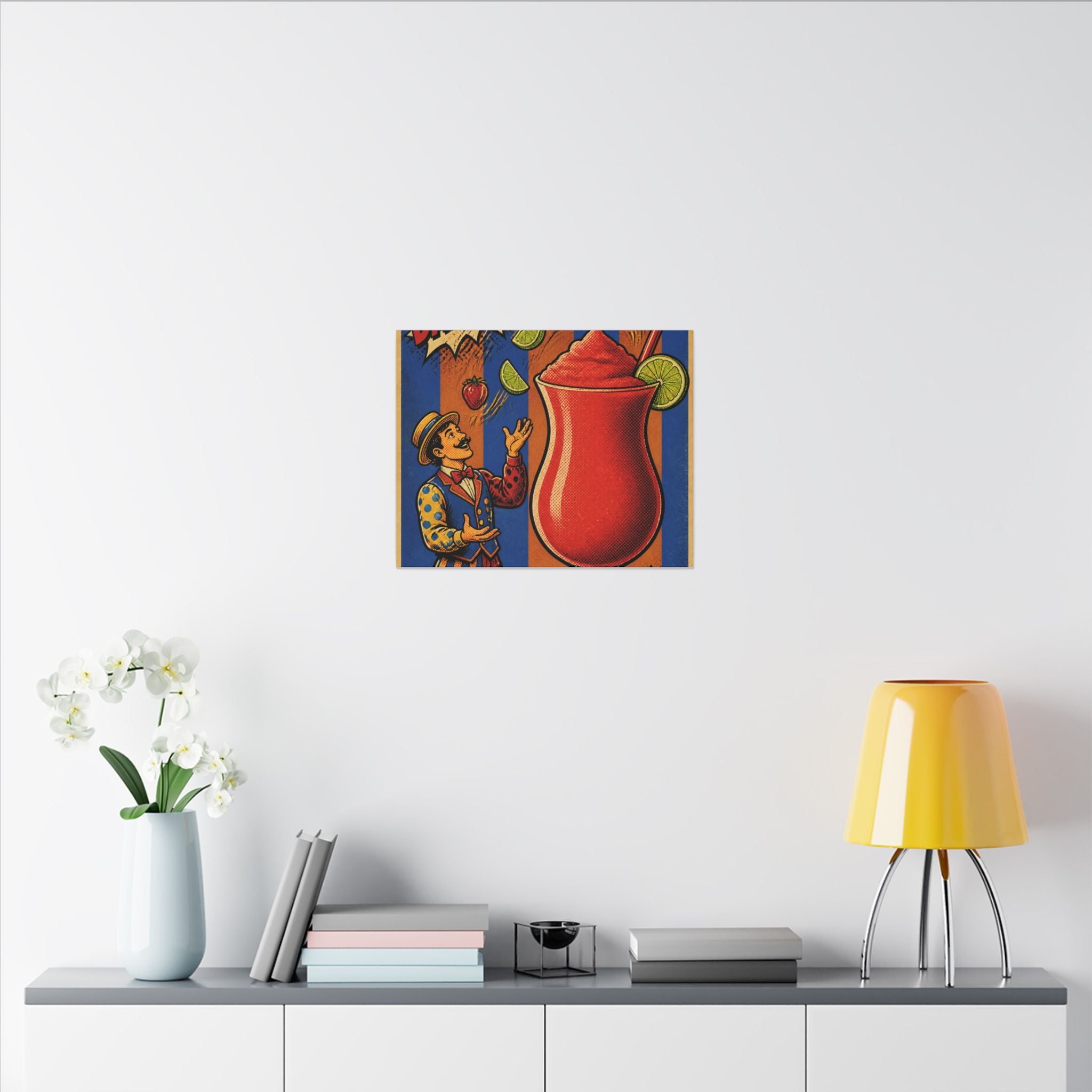 Daiquiri Fruit Juggler Wall Art Canvas 24×36 Pop Art Restaurant Decor Maximalist Print