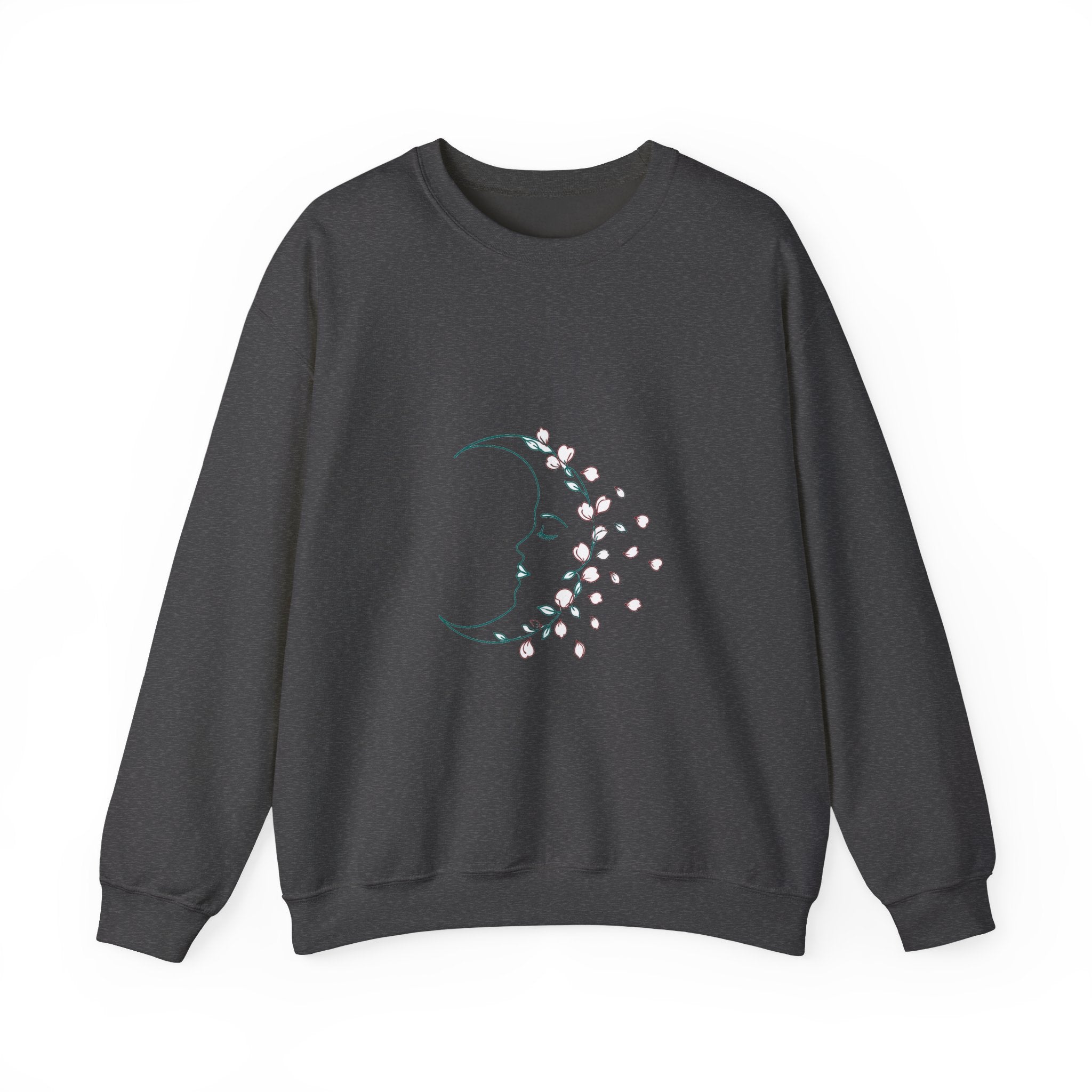 Matching Couple Sweatshirt - Waxing & Waning Moon Matching Couple Premium Fleece Sweatshirt Minimalist Art His Hers Christmas Gift - Design B