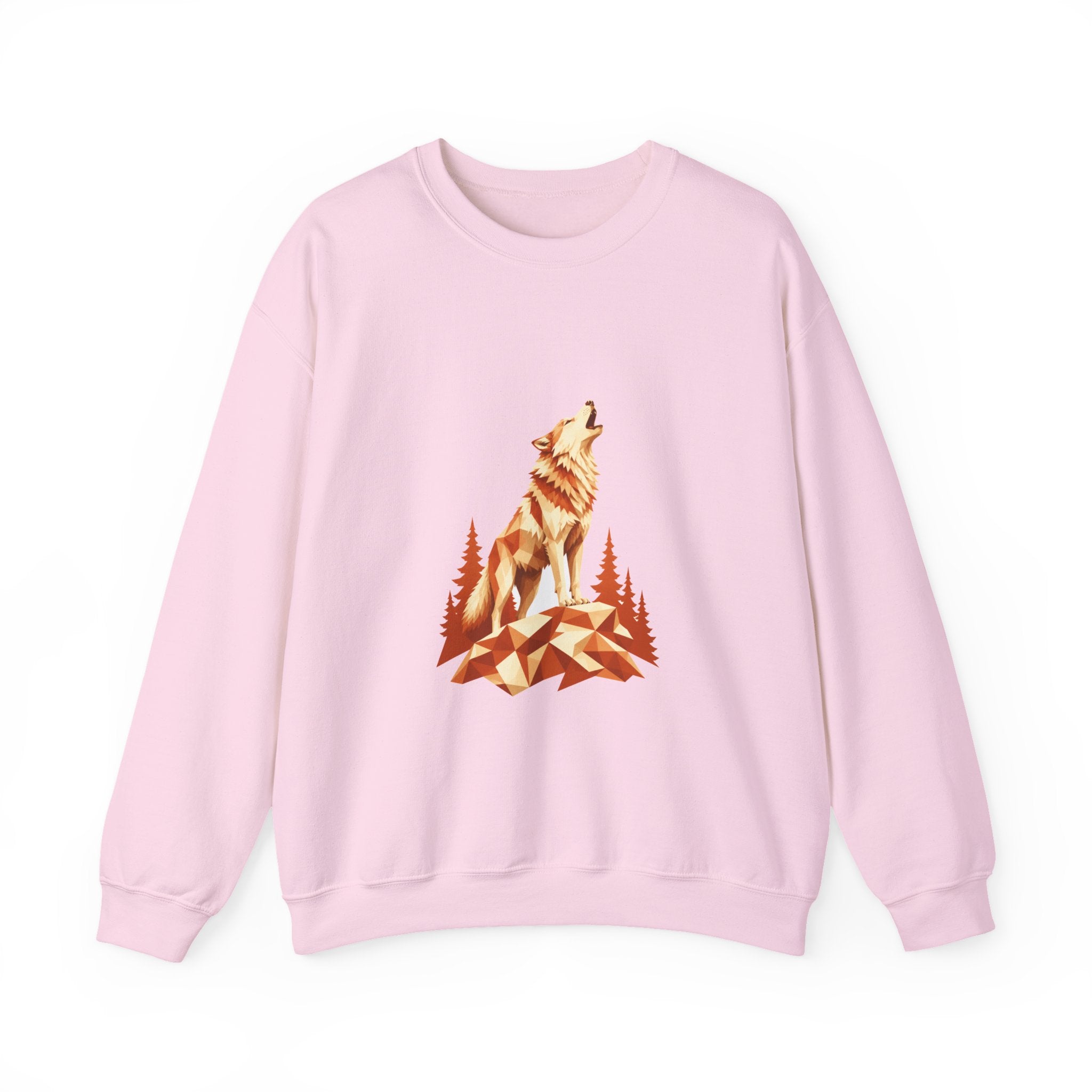 Matching Couple Sweatshirt - Wolf & Dove Matching Couple Crewneck Sweatshirt Geometric Art His Hers Couple Gift - Design A