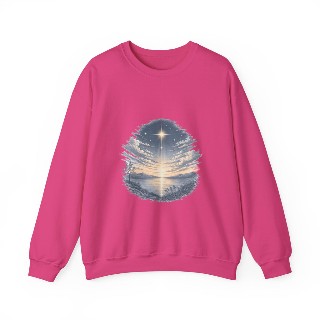 Matching Couple Sweatshirt - Evening & Morning Star Matching Couple Crewneck Sweatshirt Hand-Drawn Art His Hers Best Friend Gift - Design A
