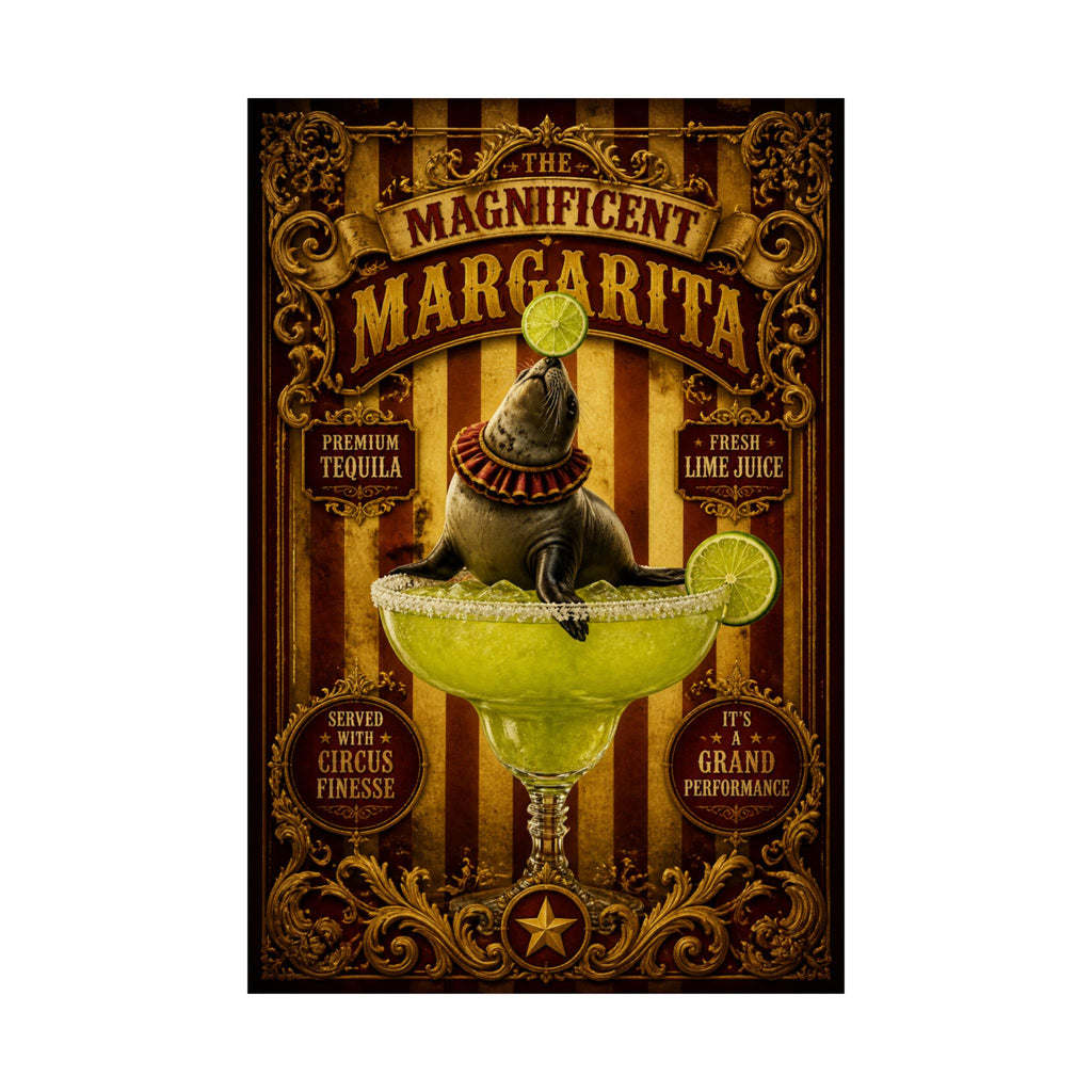 Margarita Balancing Seal Wall Art Poster 24×36 Baroque Studio Decor Maximalist Print