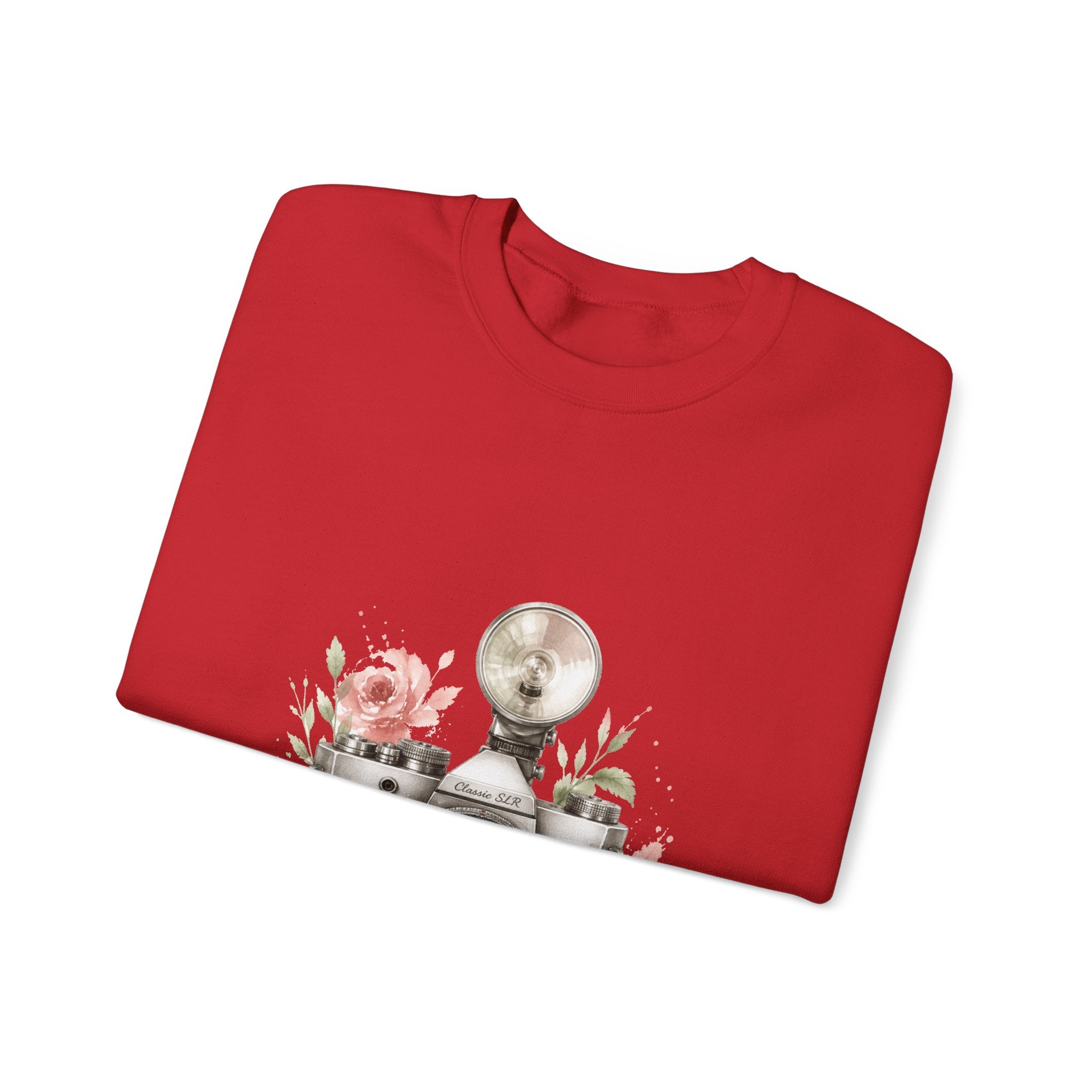 Matching Couple Sweatshirt - Camera & Film Matching Couple Crewneck Sweatshirt Watercolor Art His Hers Engagement Gift - Design A