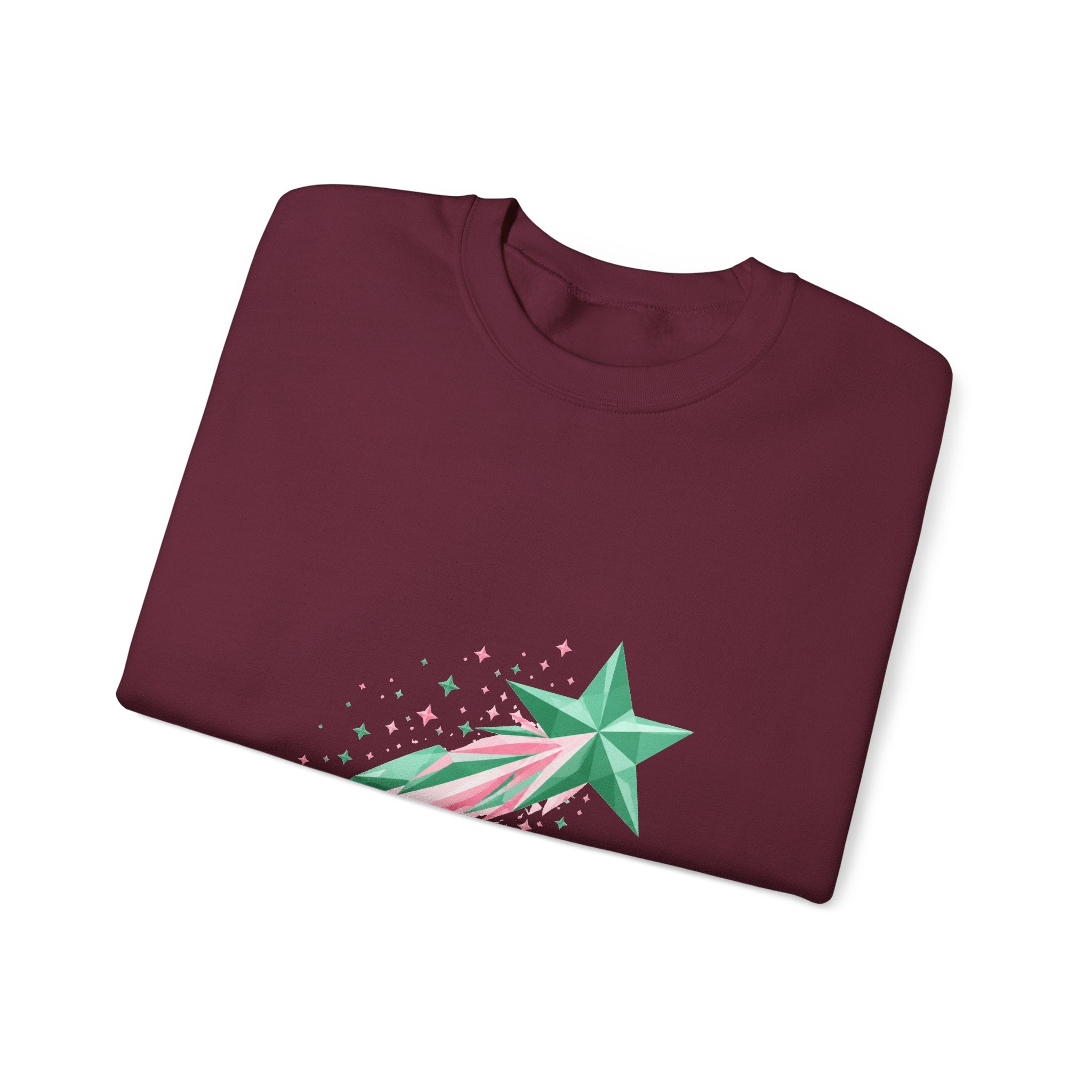 Matching Couple Sweatshirt - Shooting Star & North Star Matching Couple Premium Fleece Sweatshirt Geometric Art His Hers Love Gift - Design A