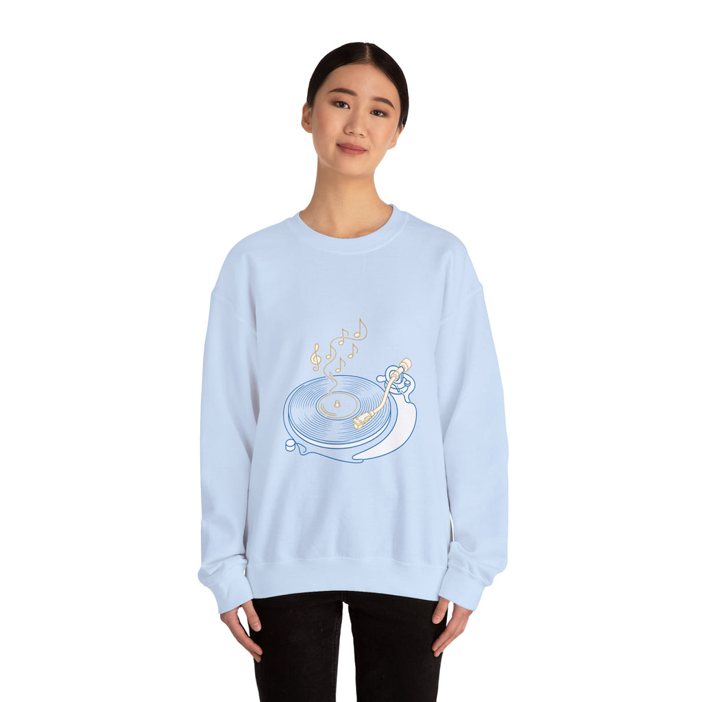 Matching Couple Sweatshirt - Vinyl & Cassette Matching Couple Comfort Colors Crew Minimalist Art His Hers Christmas Gift - Design A