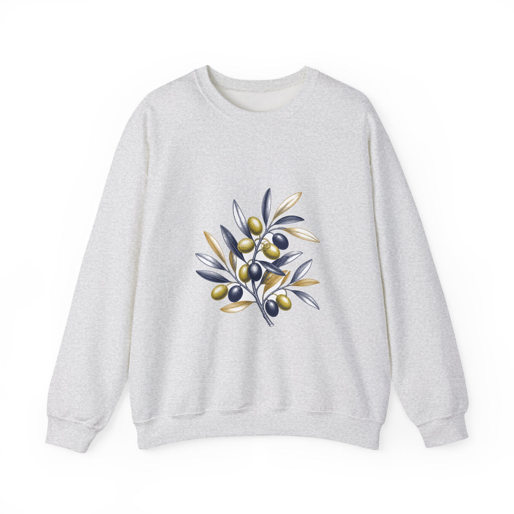 Matching Couple Sweatshirt - Olive Branch & Fig Matching Couple Crewneck Sweatshirt Hand-Drawn Art His Hers Best Friend Gift - Design A