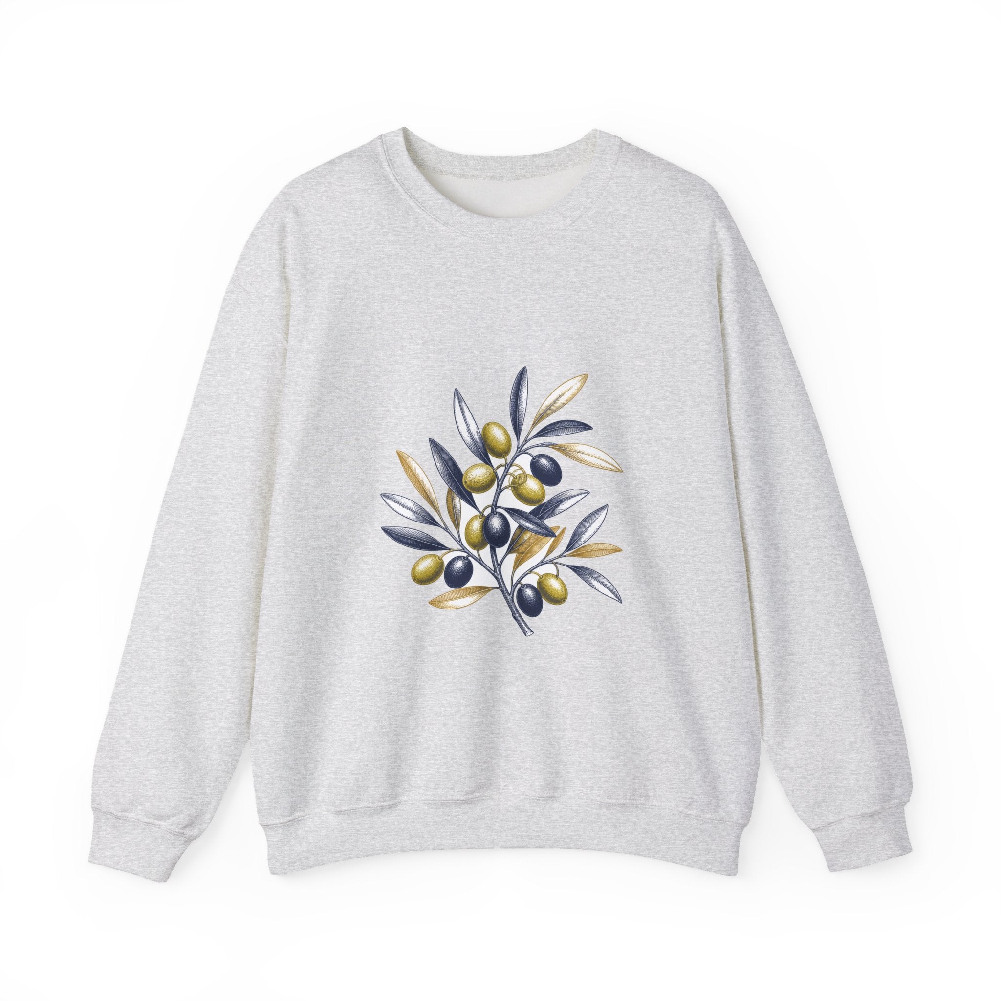Matching Couple Sweatshirt - Olive Branch & Fig Matching Couple Crewneck Sweatshirt Hand-Drawn Art His Hers Best Friend Gift - Design A