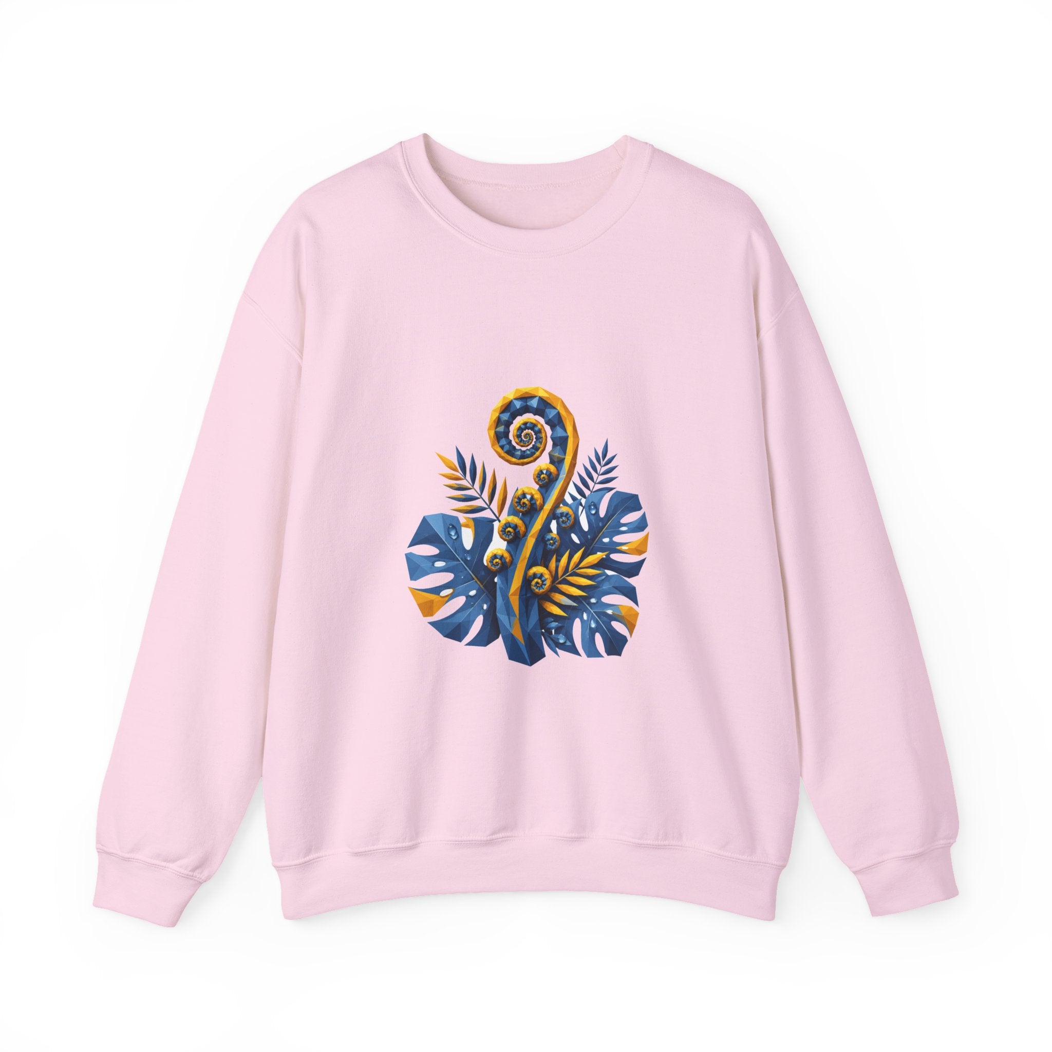 Matching Couple Sweatshirt - Desert & Rainforest Matching Couple Crewneck Sweatshirt Geometric Art His Hers Couple Gift - Design B