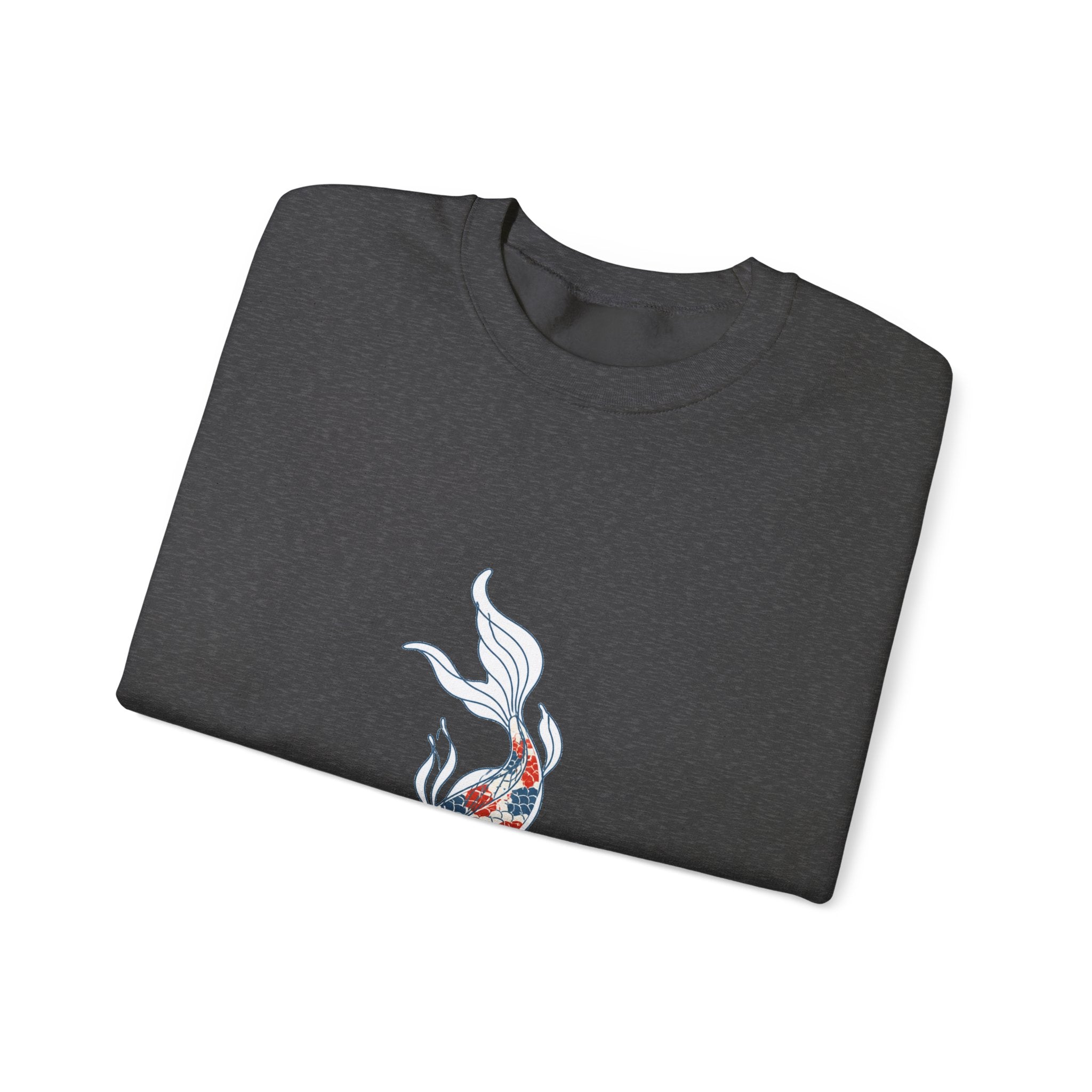Matching Couple Sweatshirt - Koi Fish Yin Yang Matching Couple Crewneck Sweatshirt Minimalist Art His Hers Valentine Gift - Design B