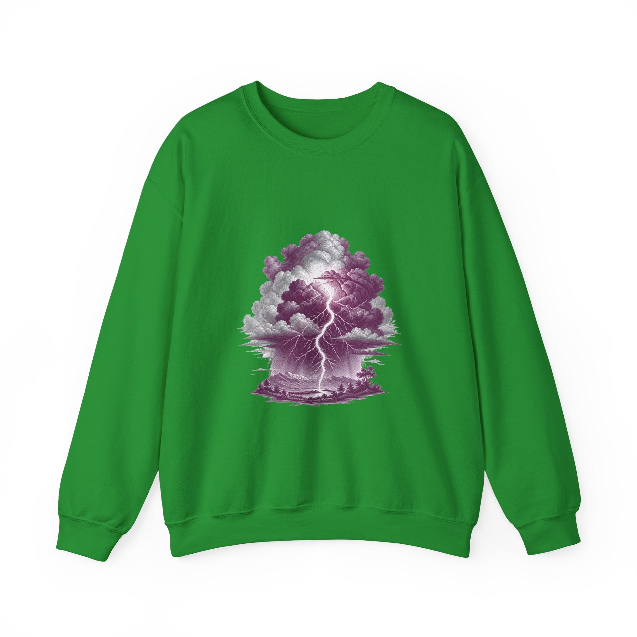 Matching Couple Sweatshirt - Storm & Rainbow Matching Couple Crewneck Sweatshirt Vintage Art His Hers Wedding Gift - Design A