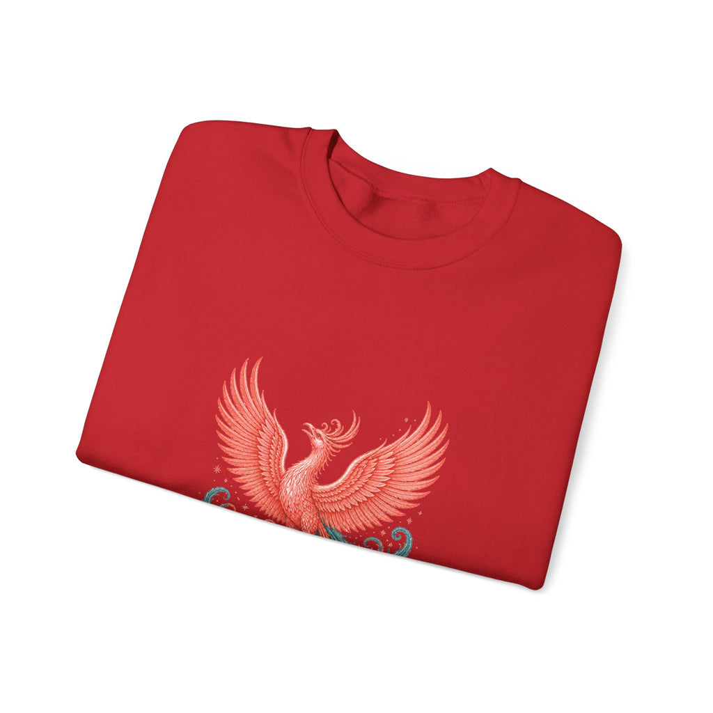 Matching Couple Sweatshirt - Dragon & Phoenix Matching Couple Premium Fleece Sweatshirt Vintage Art His Hers Honeymoon Gift - Design B