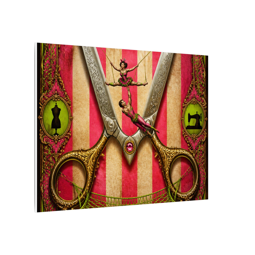 Giant Scissors Trapeze Wall Art Canvas 24×36 Baroque Studio Decor Maximalist Print