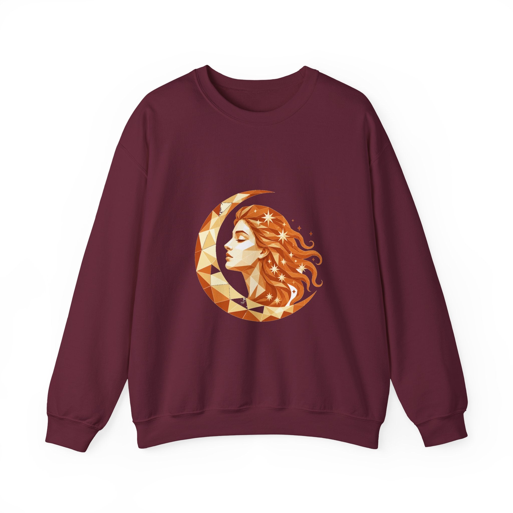 Matching Couple Sweatshirt - Helios & Selene Matching Couple Crewneck Sweatshirt Geometric Art His Hers Couple Gift - Design B