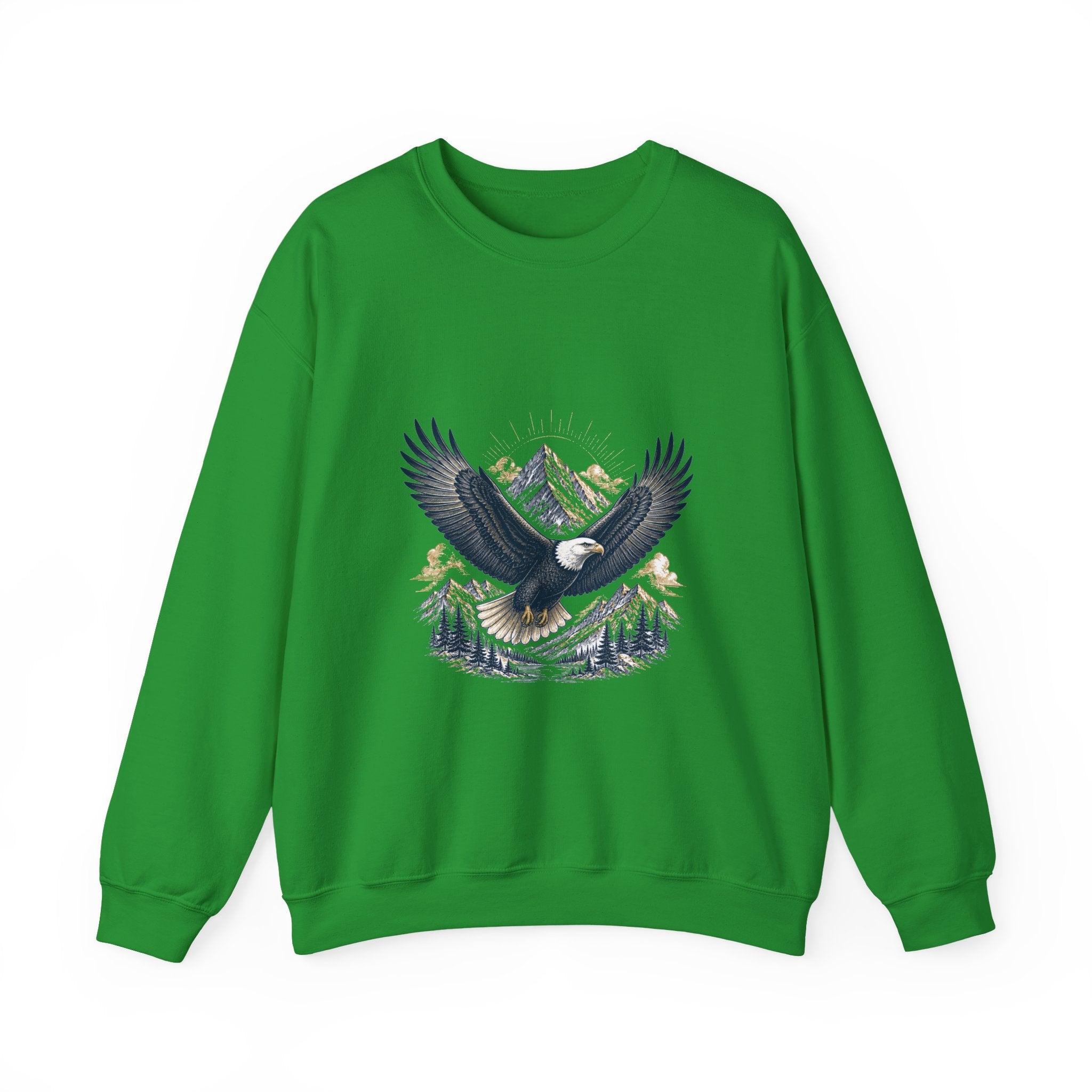 Matching Couple Sweatshirt - Eagle & Whale Matching Couple Crewneck Sweatshirt Vintage Art His Hers Wedding Gift - Design A