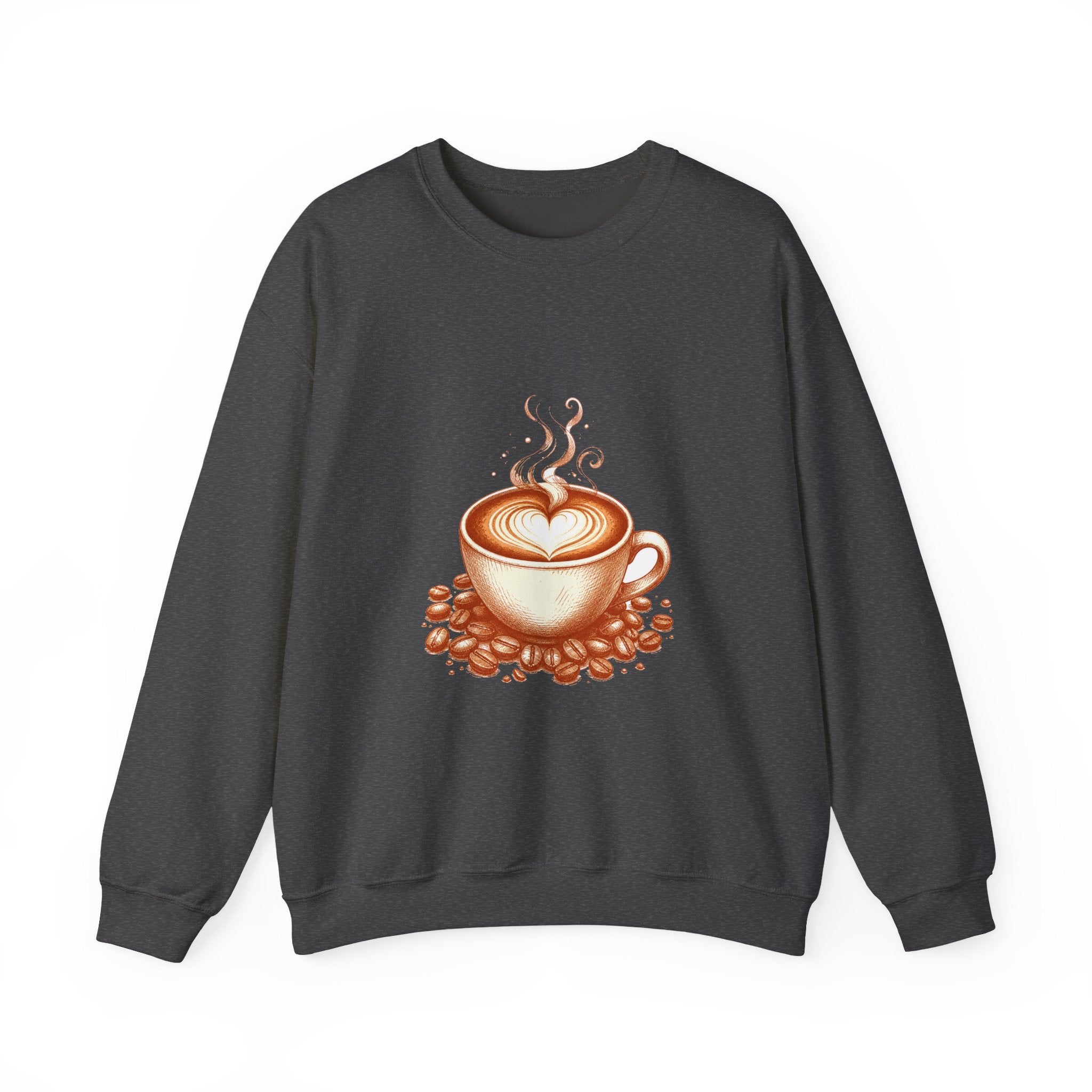 Matching Couple Sweatshirt - Coffee & Tea Matching Couple Crewneck Sweatshirt Hand-Drawn Art His Hers Best Friend Gift - Design A