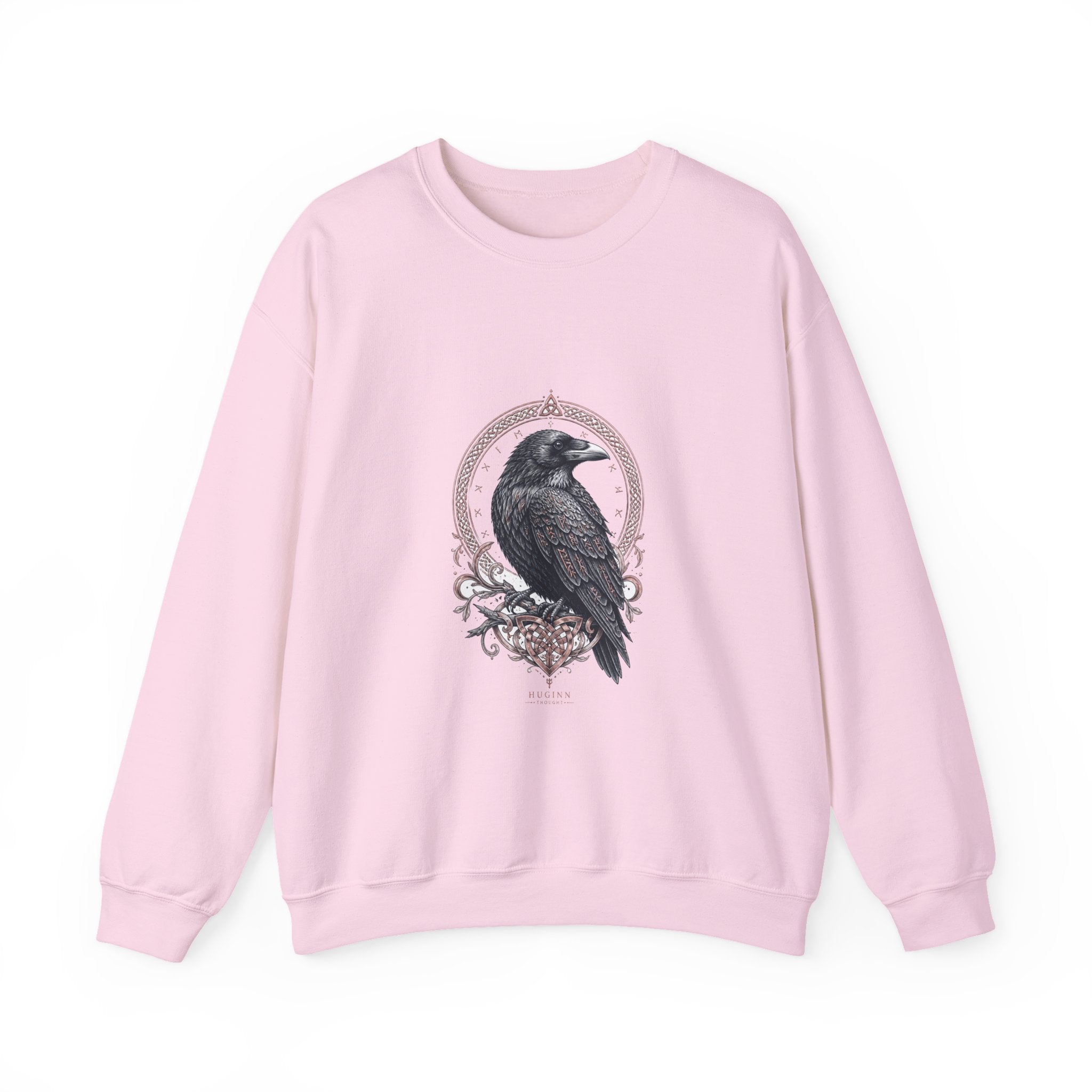 Matching Couple Sweatshirt - Huginn & Muninn Matching Couple Comfort Colors Crew Hand-Drawn Art His Hers Anniversary Gift - Design A