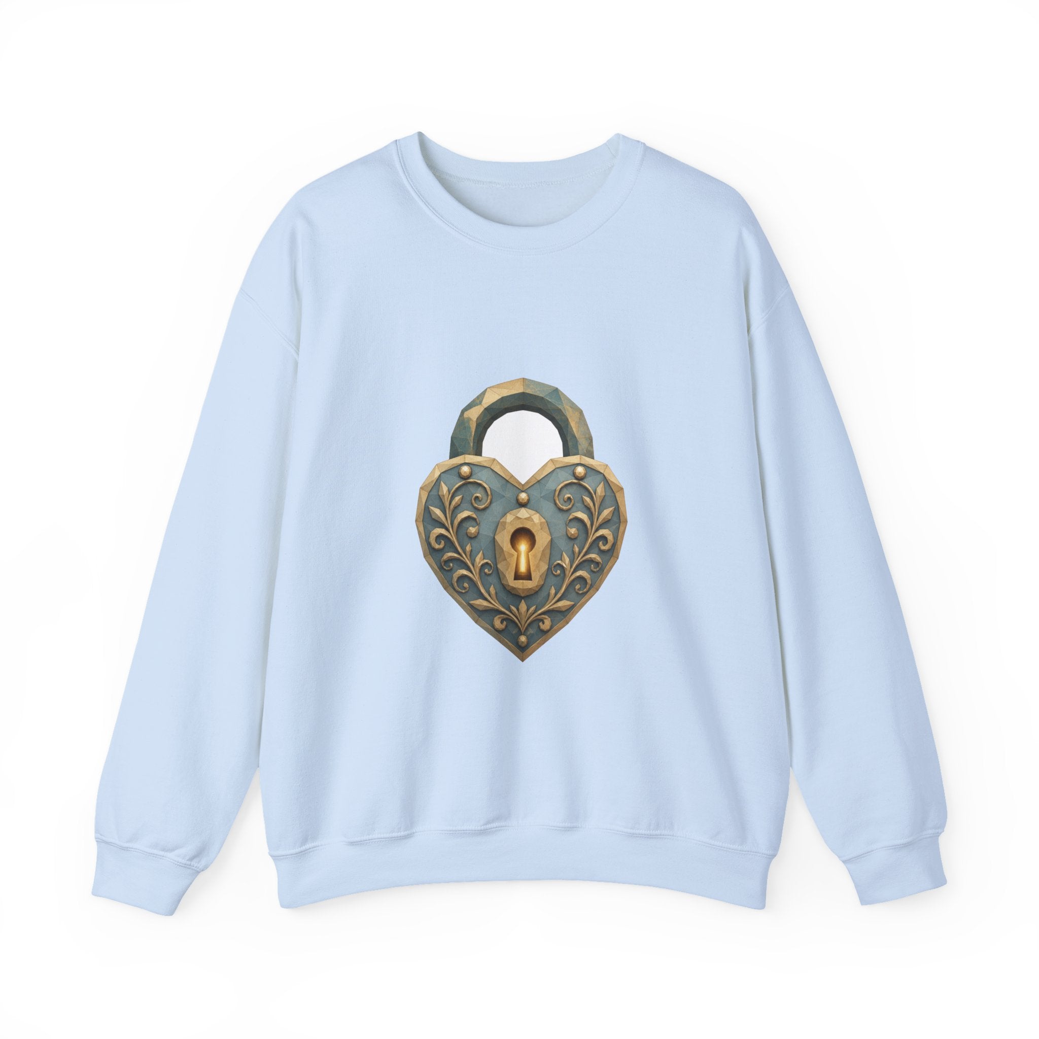 Matching Couple Sweatshirt - Key & Lock Matching Couple Comfort Colors Crew Geometric Art His Hers Love Gift - Design B