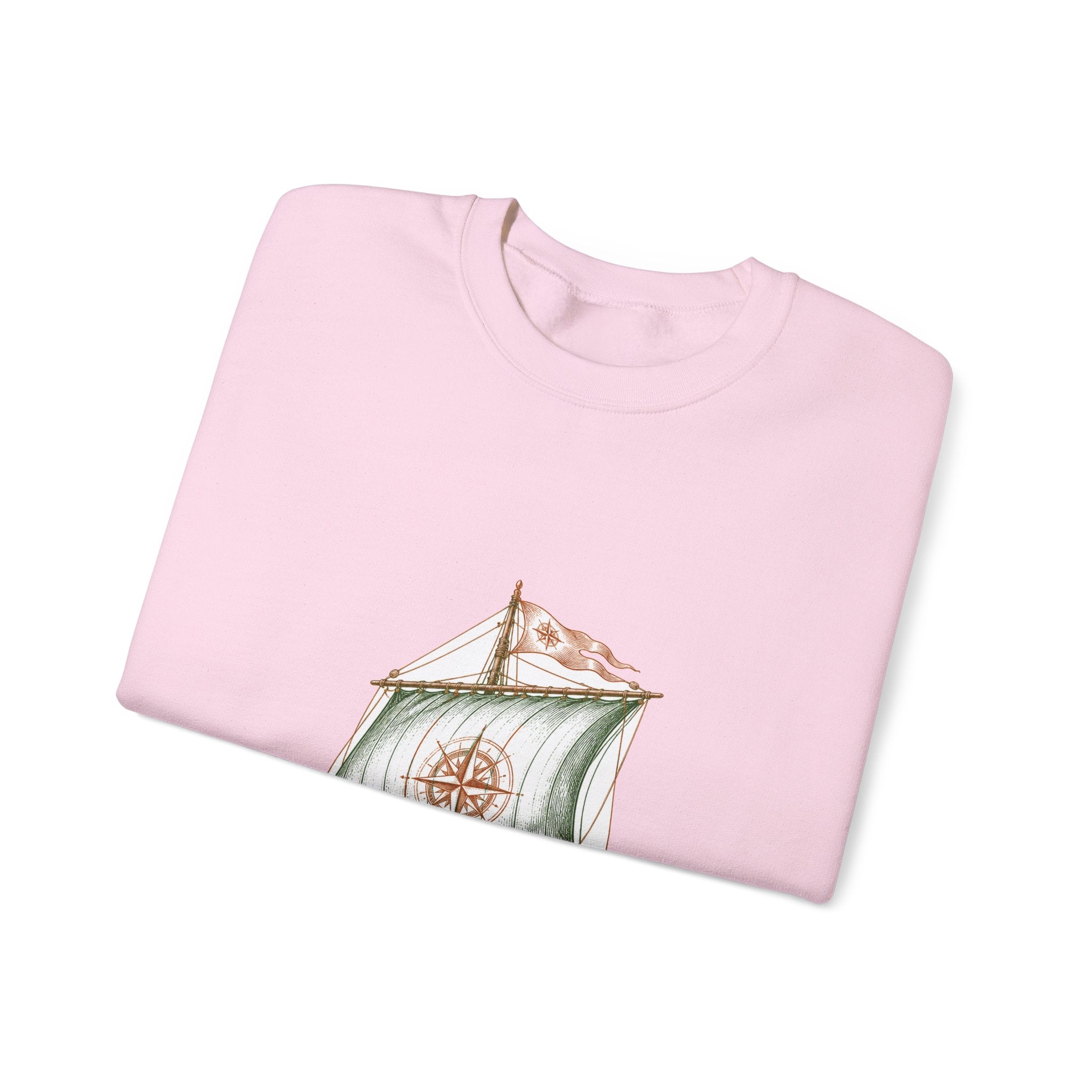 Matching Couple Sweatshirt - Anchor & Sail Matching Couple Crewneck Sweatshirt Vintage Art His Hers Wedding Gift - Design B