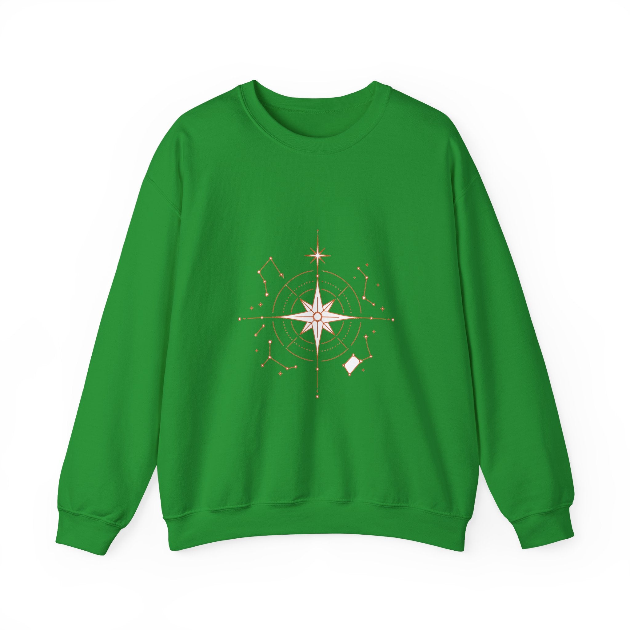 Matching Couple Sweatshirt - Shooting Star & North Star Matching Couple Comfort Colors Crew Minimalist Art His Hers Christmas Gift - Design B