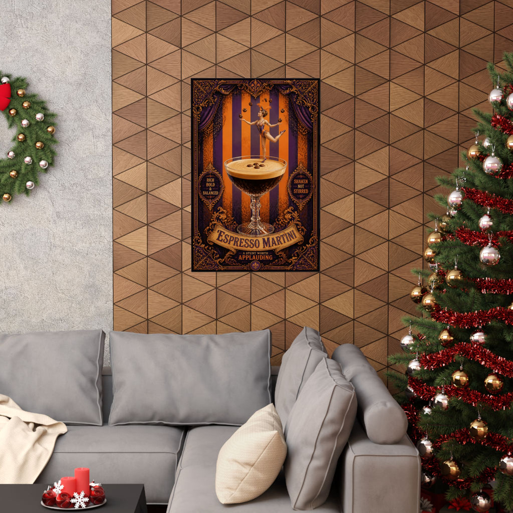 Espresso Martini Acrobat Wall Art Poster 18×24 Baroque Home Office Decor Maximalist Print