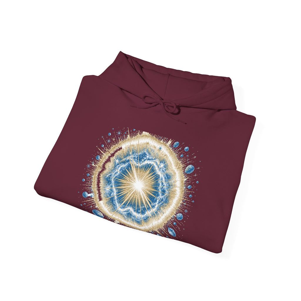 Matching Couple Sweatshirt - Galaxy & Supernova Matching Couple Hooded Sweatshirt Vintage Art His Hers Wedding Gift - Design B