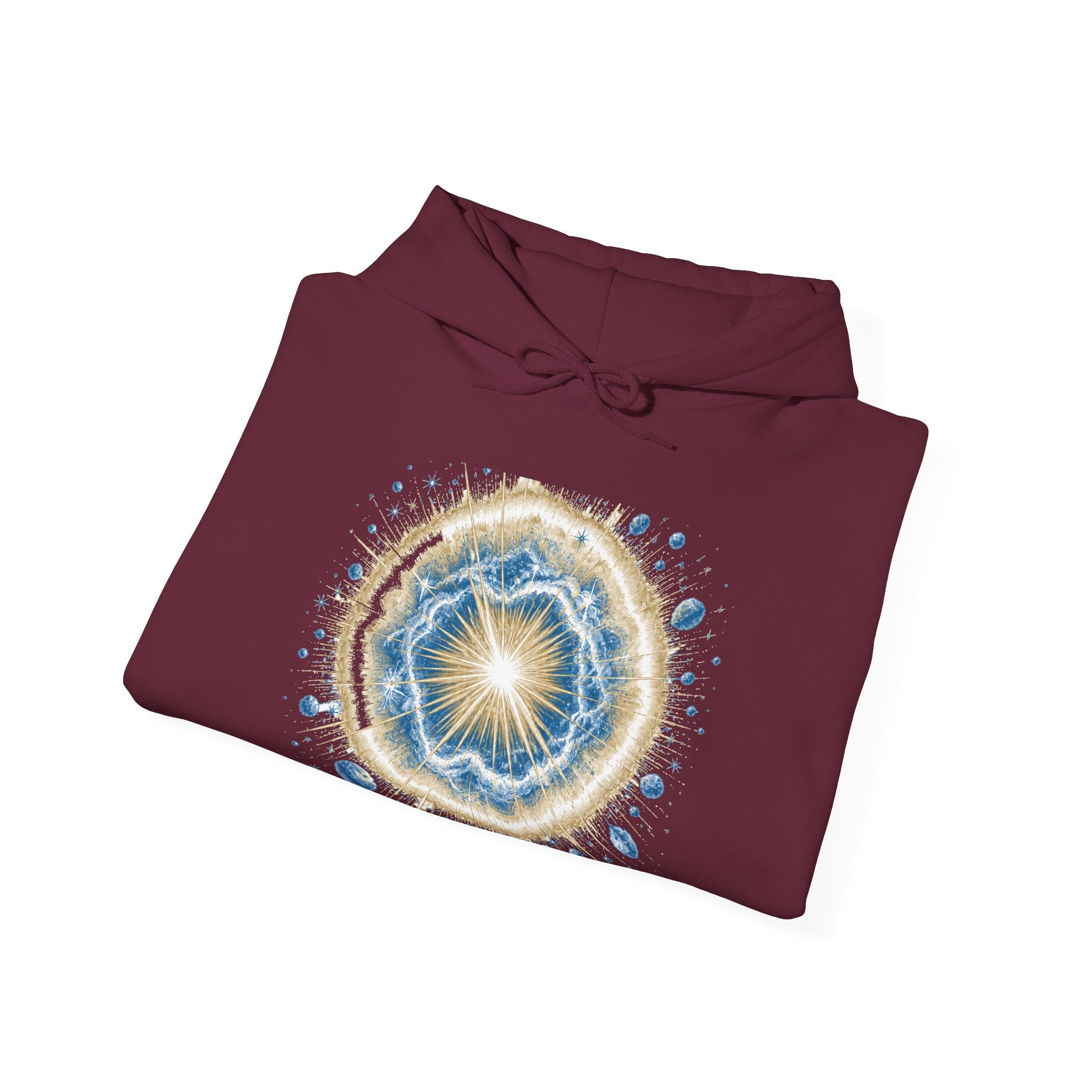 Matching Couple Sweatshirt - Galaxy & Supernova Matching Couple Hooded Sweatshirt Vintage Art His Hers Wedding Gift - Design B
