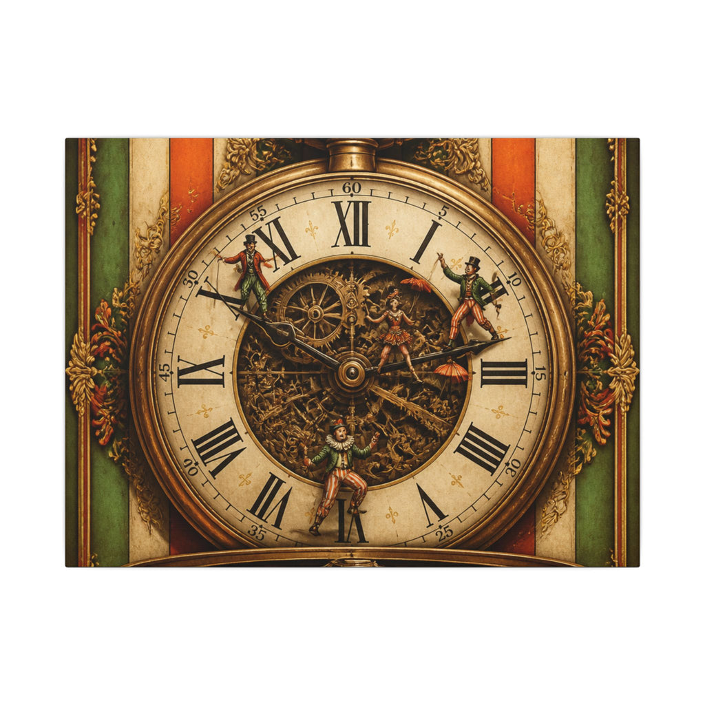Pocket Watch Performers Wall Art Canvas 24×36 Baroque Studio Decor Maximalist Print