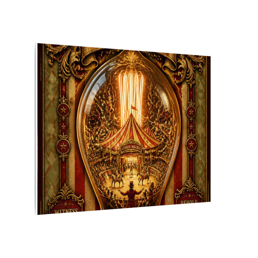 Light Bulb Circus Wall Art Canvas 16×20 Baroque Home Office Decor Maximalist Print