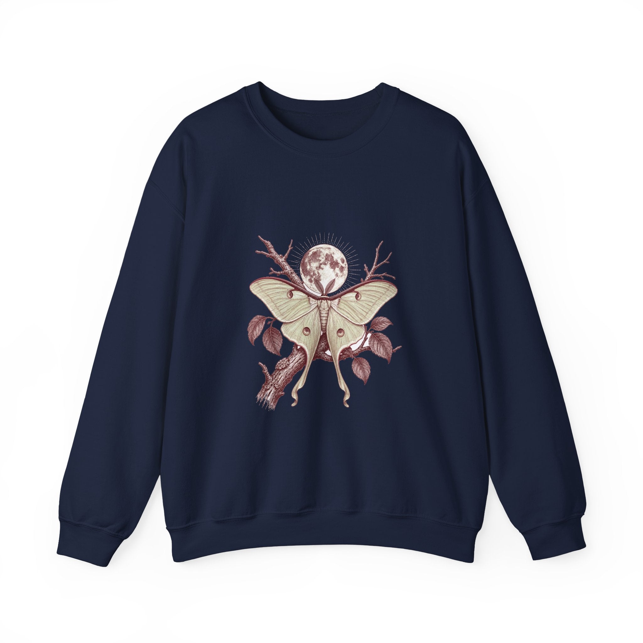Matching Couple Sweatshirt - Butterfly & Moth Matching Couple Premium Fleece Sweatshirt Vintage Art His Hers Honeymoon Gift - Design B