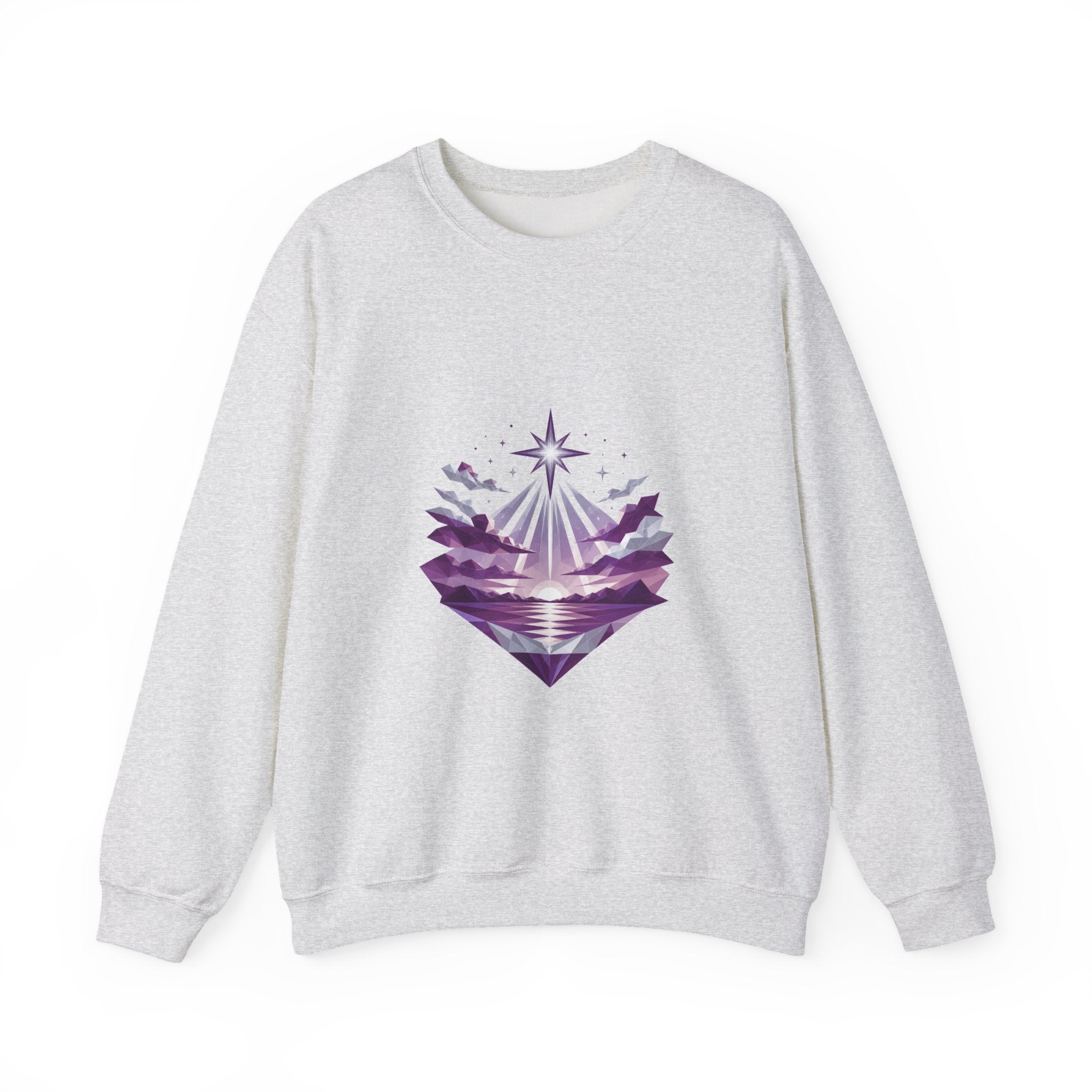 Matching Couple Sweatshirt - Evening & Morning Star Matching Couple Crewneck Sweatshirt Geometric Art His Hers Couple Gift - Design A